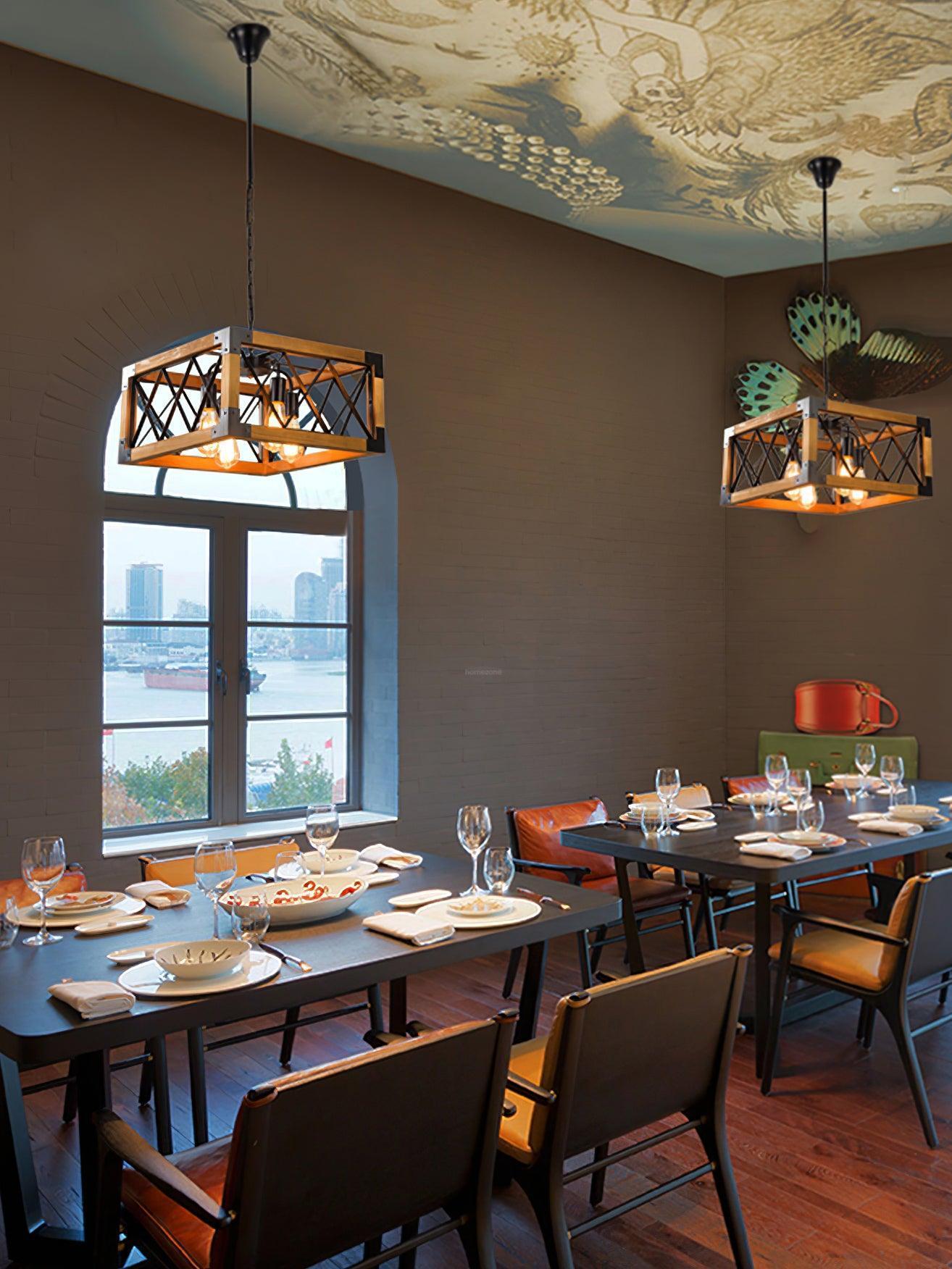 Kitchen Island Rectangle Chandelier  L 5.9″-Sylvia Space