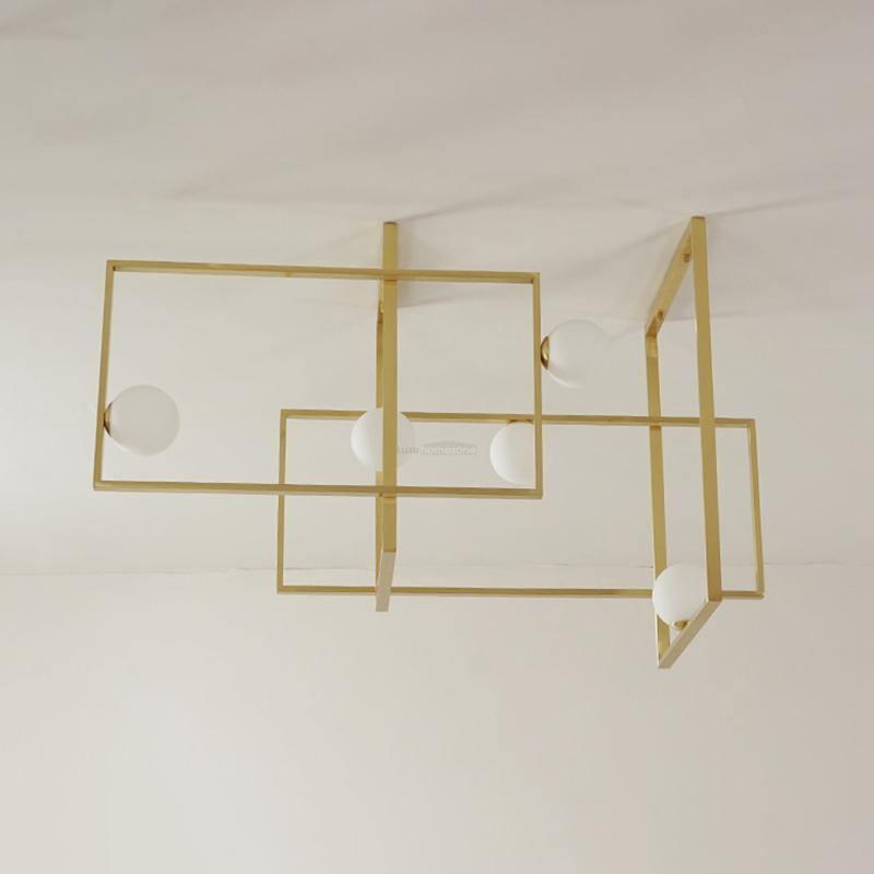 Mondrian Glass Ceiling Light L 47.2″-Sylvia Space