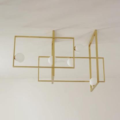Mondrian Glass Ceiling Light L 47.2″-Sylvia Space