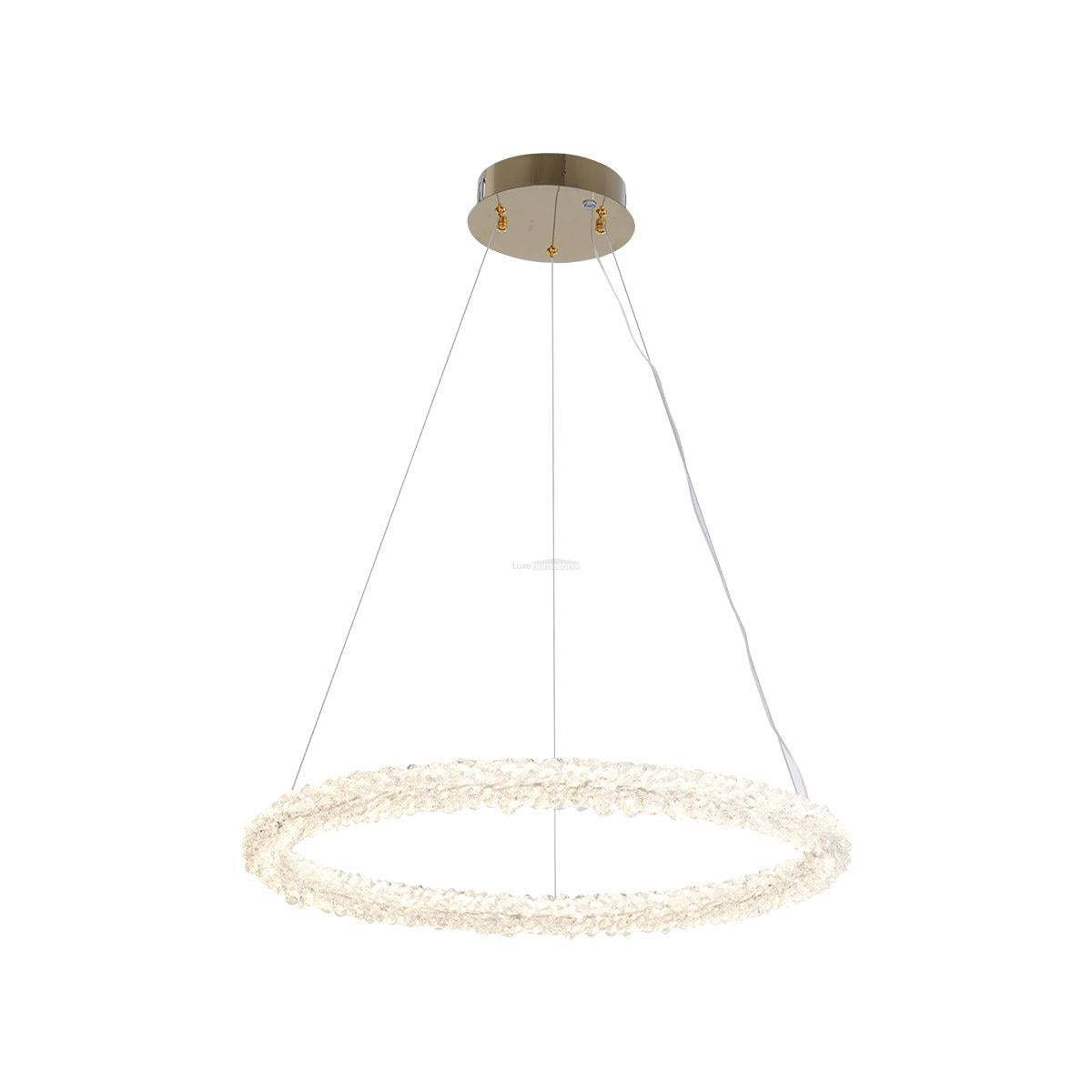 Crystal Ring Chandeliers-Sylvia Space