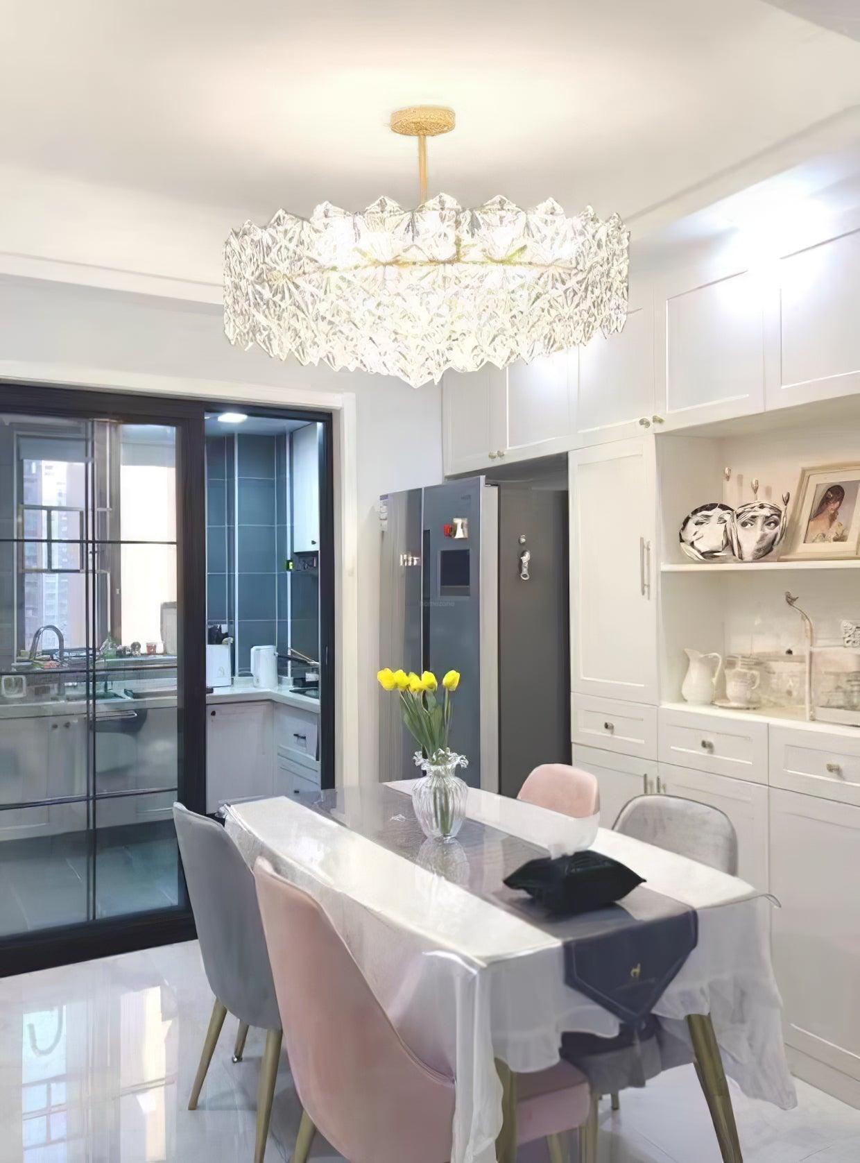 Snowflake Glass Chandelier Φ 19.7″~31.5''-Sylvia Space