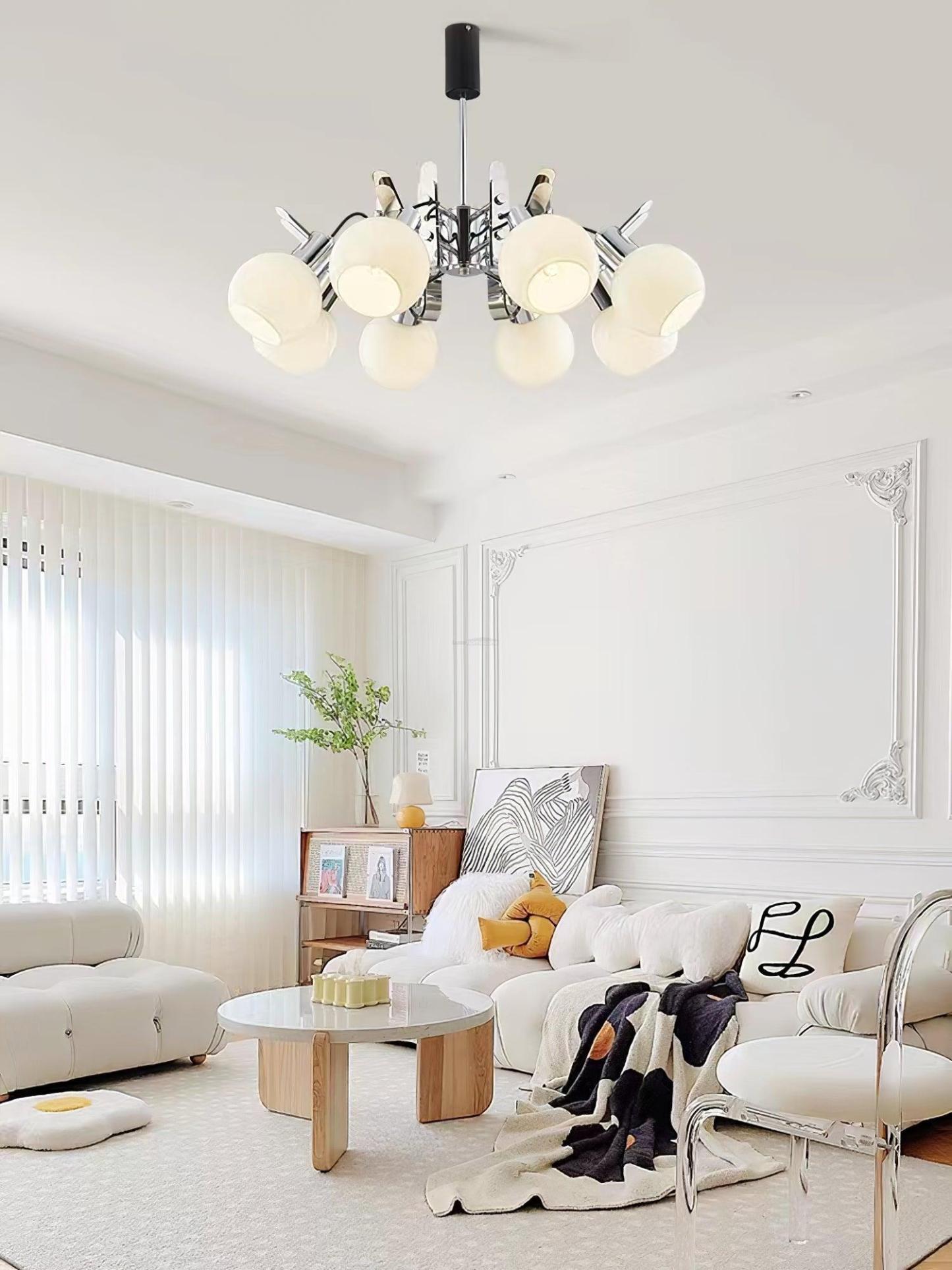 Geometrical Chrome Chandelier-Sylvia Space