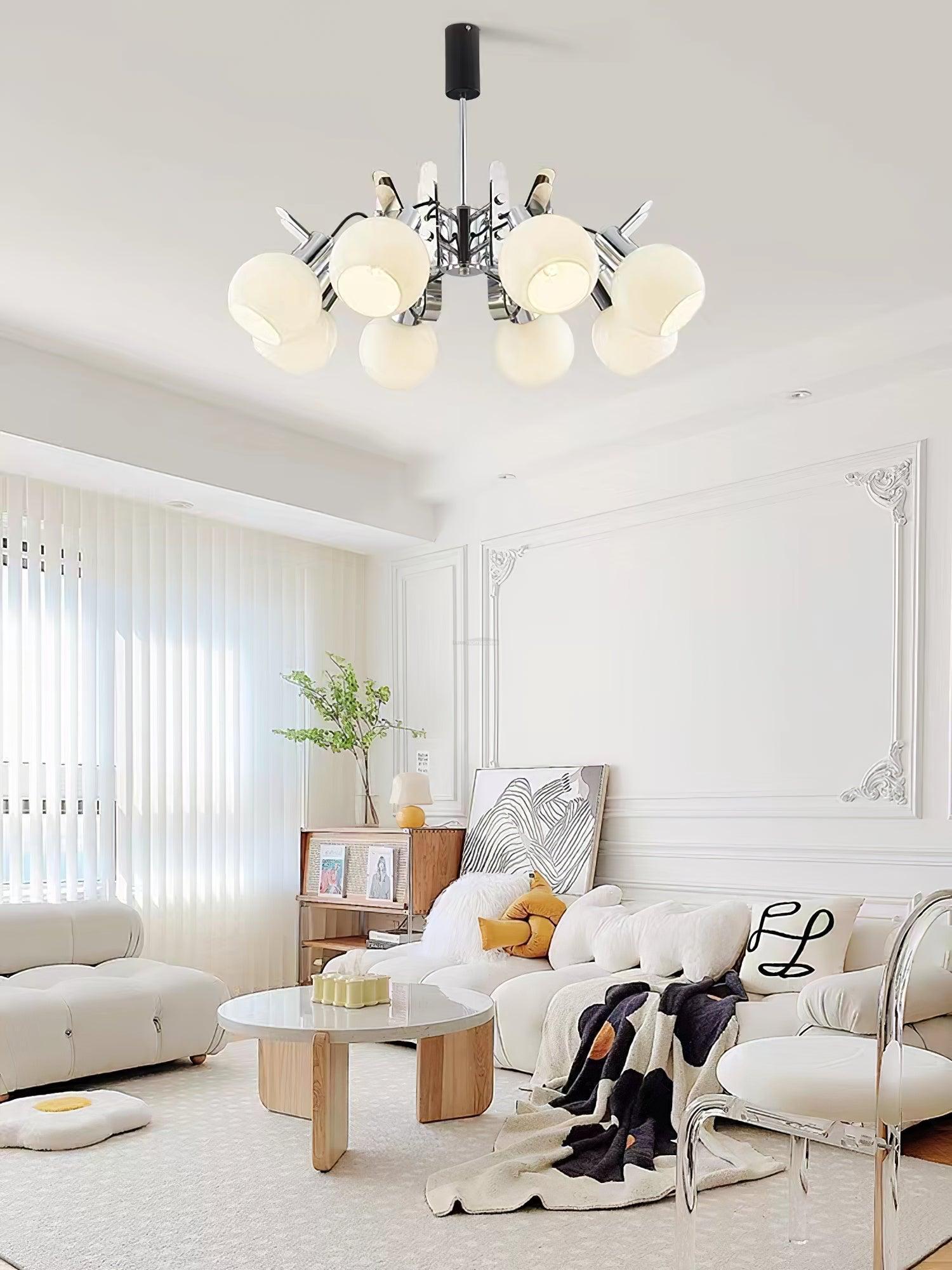 Geometrical Chrome Chandelier-Sylvia Space