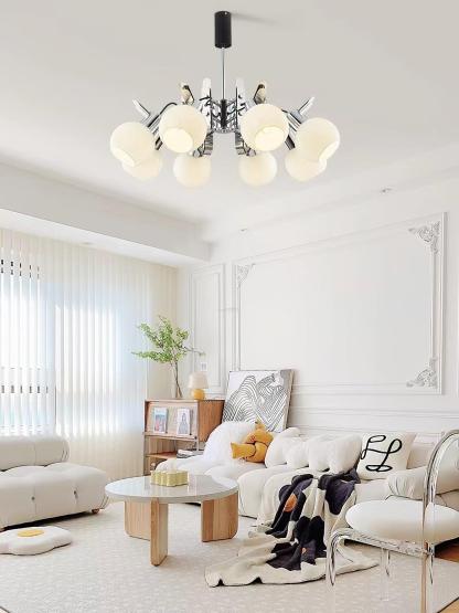 Geometrical Chrome Chandelier-Sylvia Space