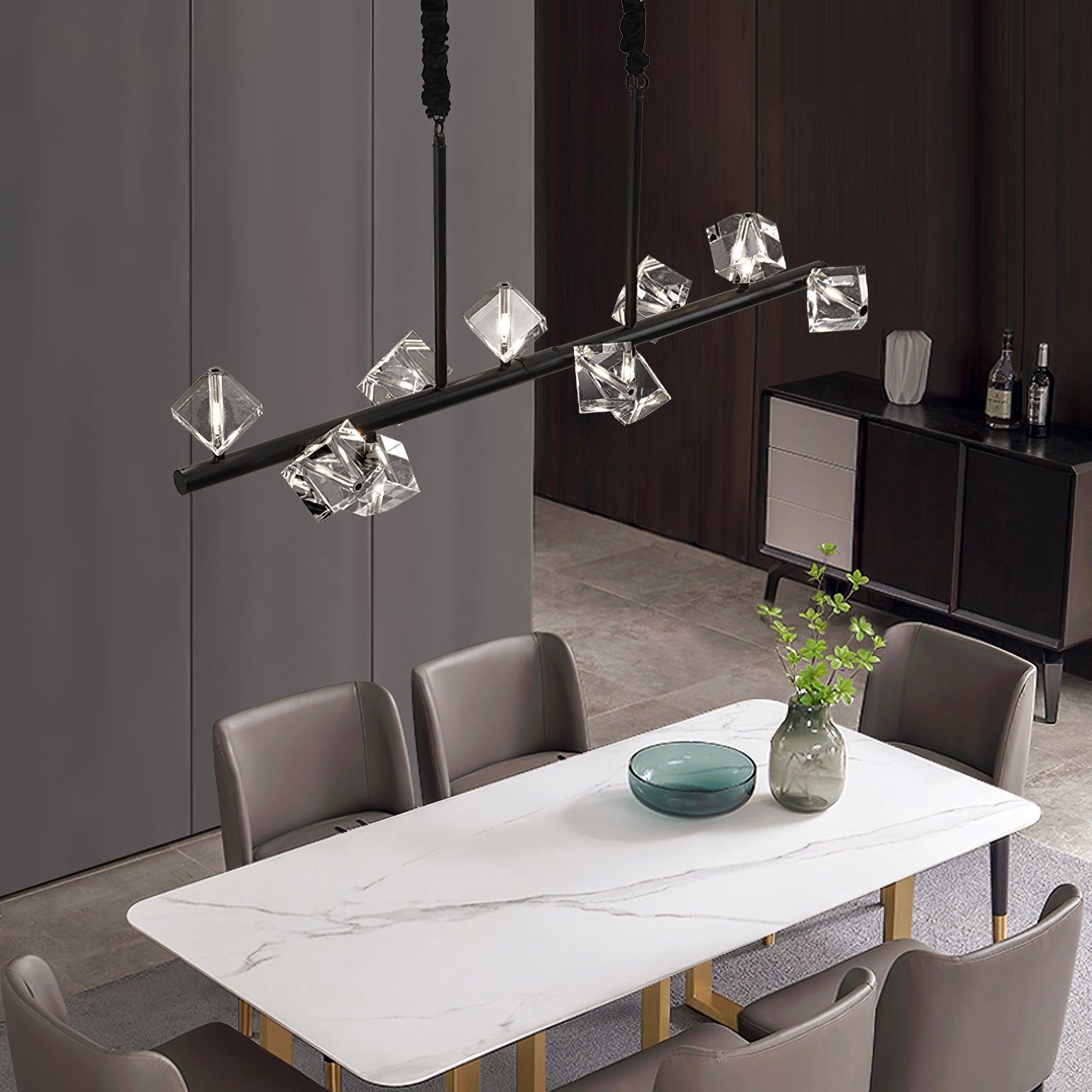 Takku Crystal Linear Chandelier-Sylvia Space