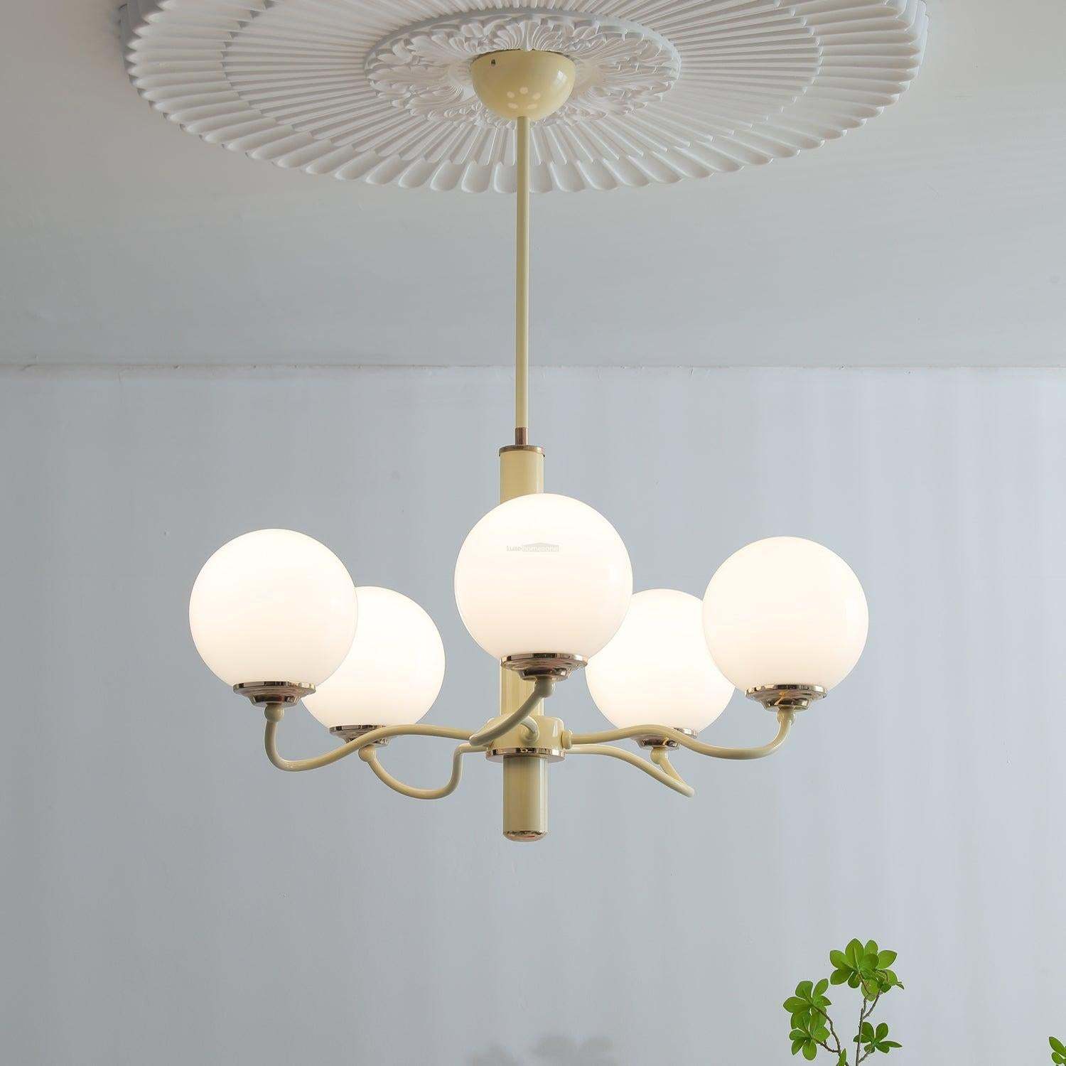 Radiant Globe Chandelier with 3/6/8 heads-Sylvia Space
