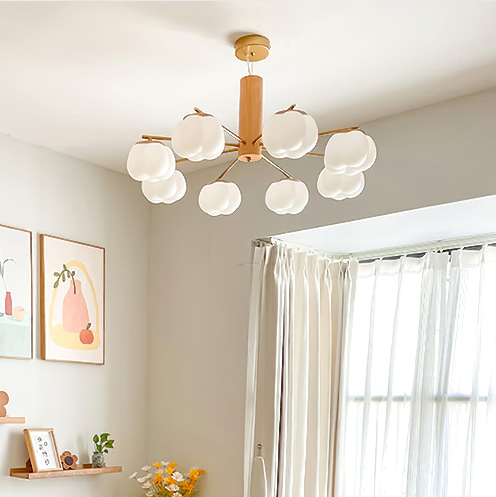 Cotton Balls Round/Linear Chandelier-Sylvia Space