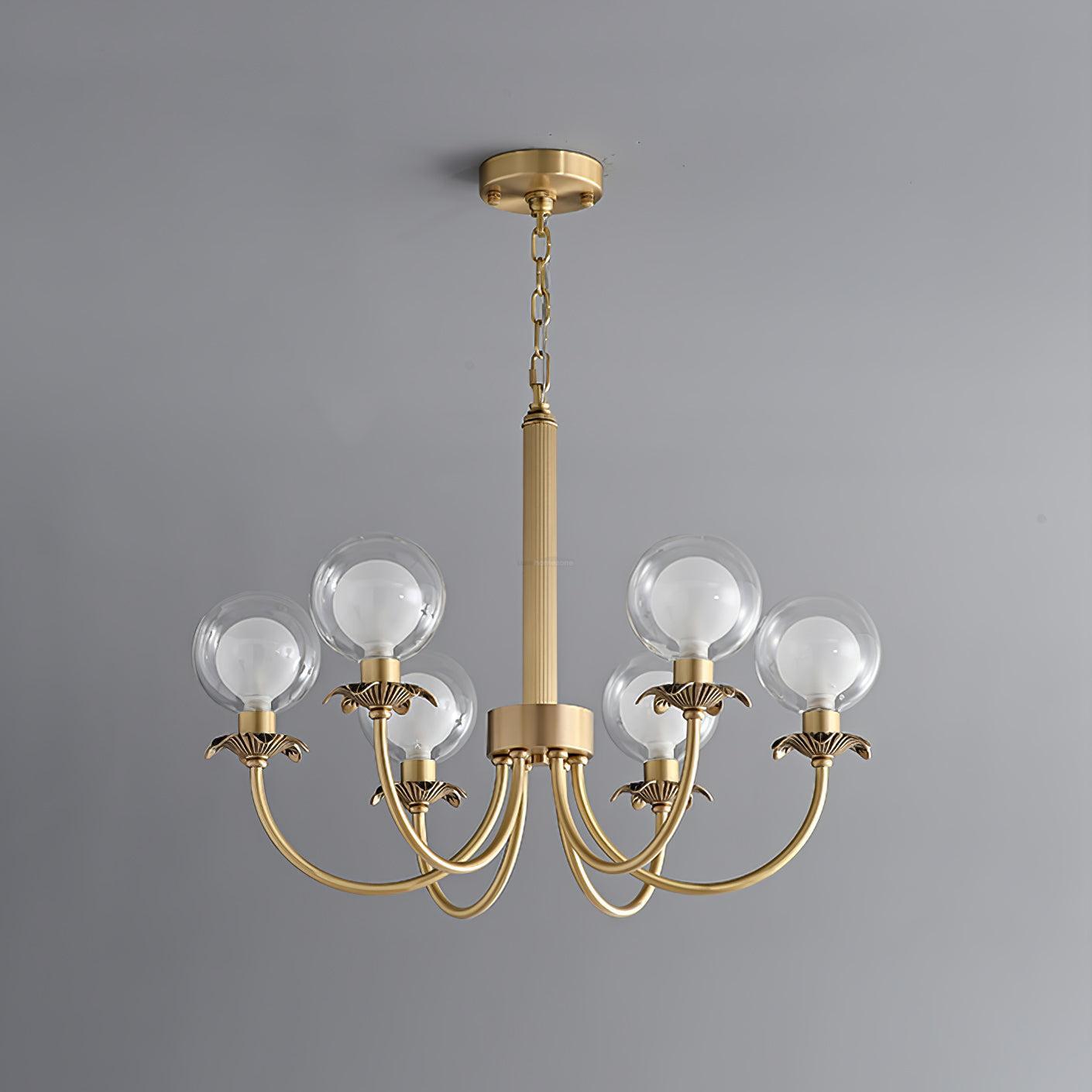 Aureate Radiance Glass Chandelier with 6/8 heads-Sylvia Space