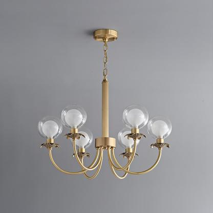 Aureate Radiance Glass Chandelier with 6/8 heads-Sylvia Space