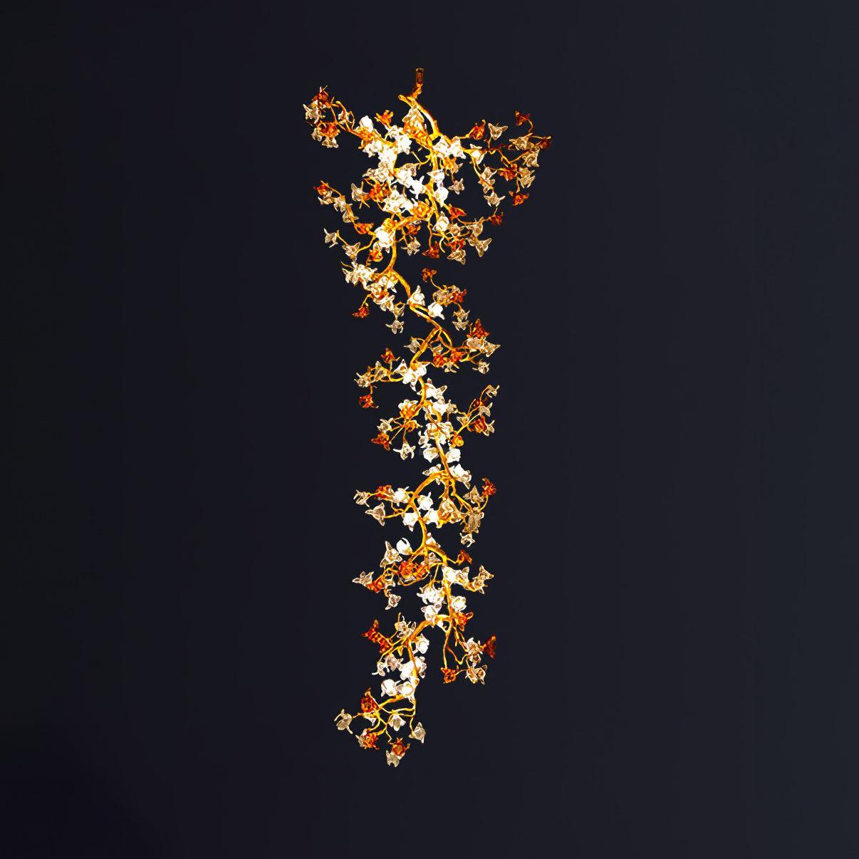 Brass Maple Long Branch Chandelier-Sylvia Space