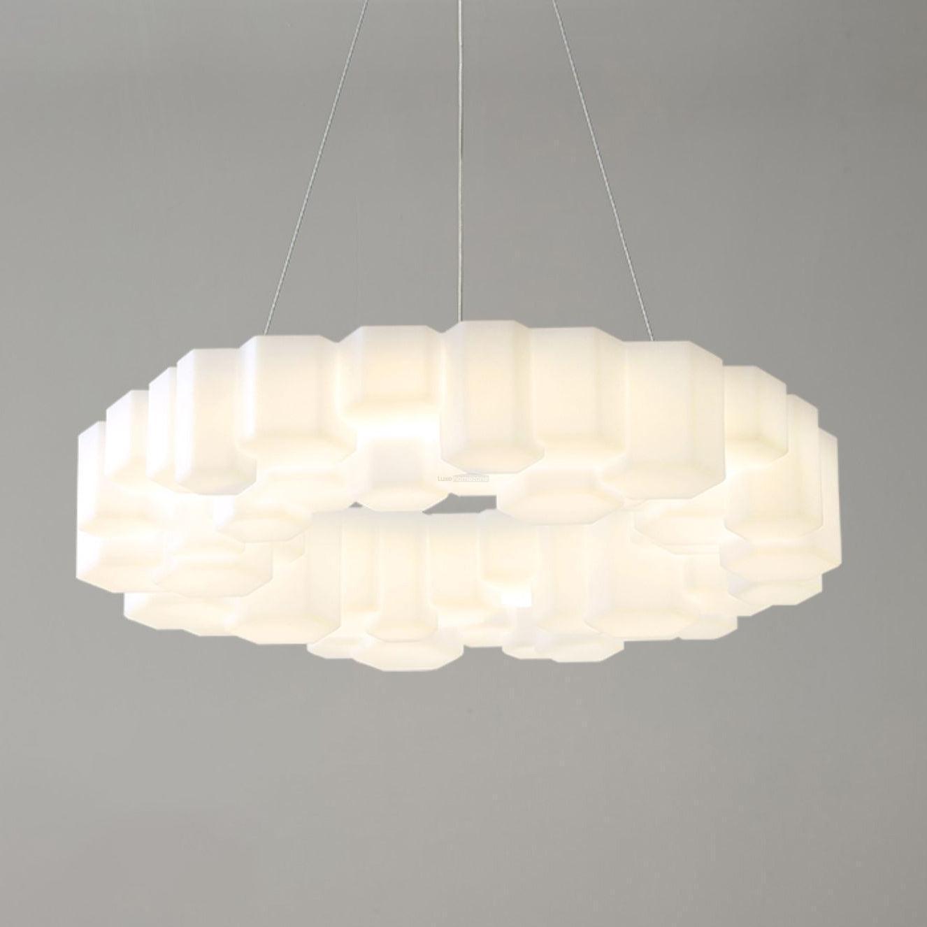 Honeycomb Chandelier ∅ 26.7″-Sylvia Space