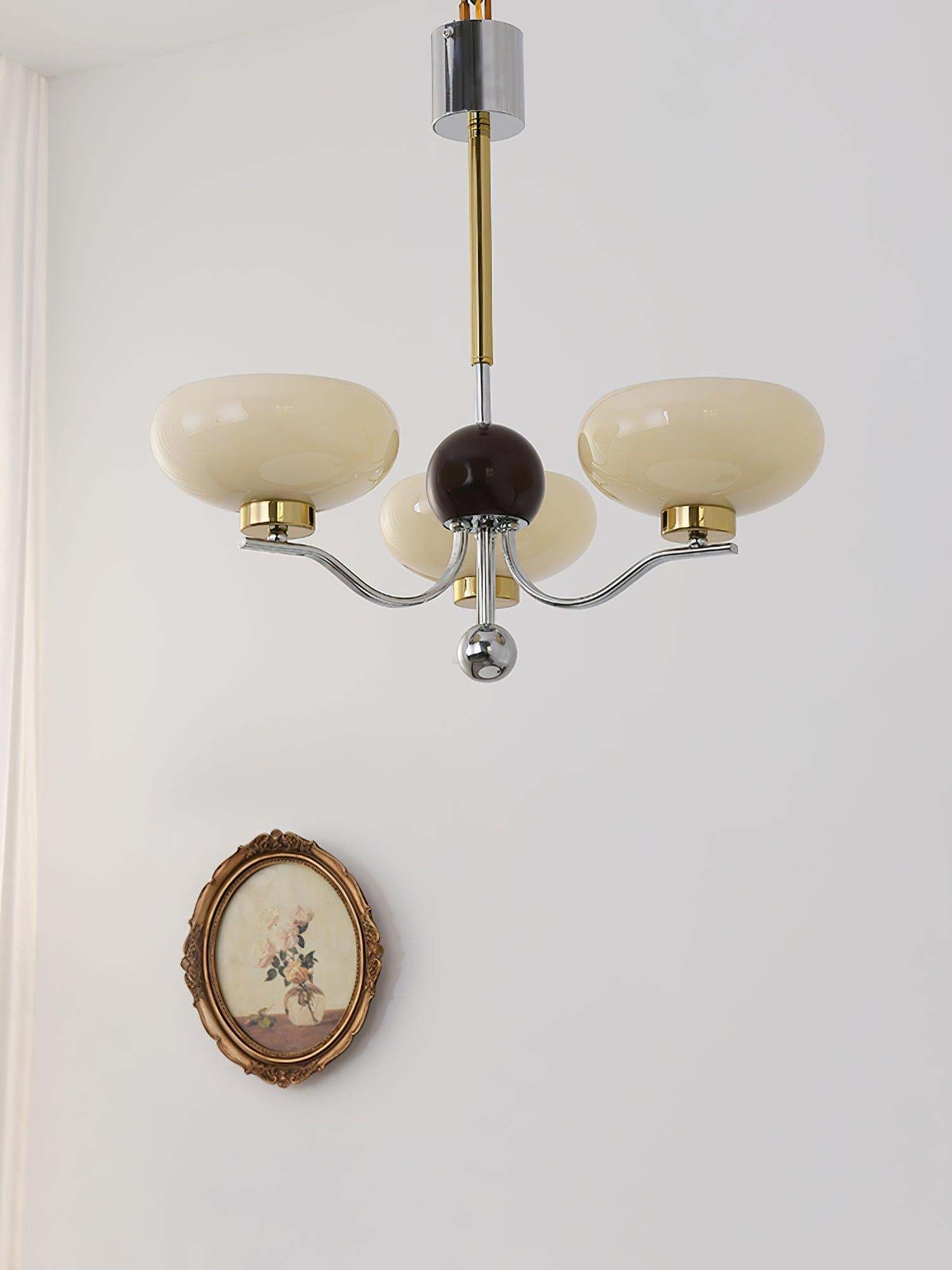 Medieval Glass Bowl Chandelier with 3/5 heads-Sylvia Space