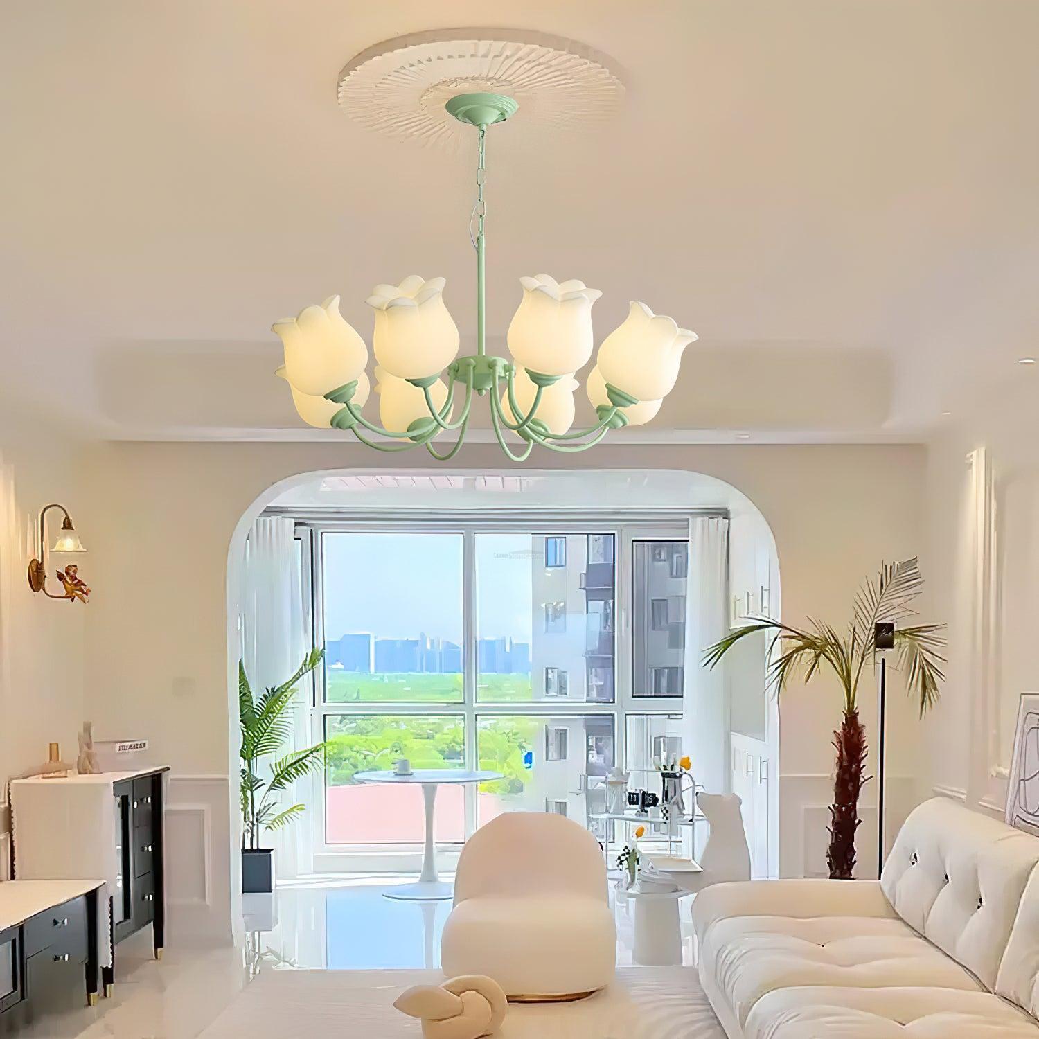 French Lily Chandelier with 3/5/6/8 heads-Sylvia Space