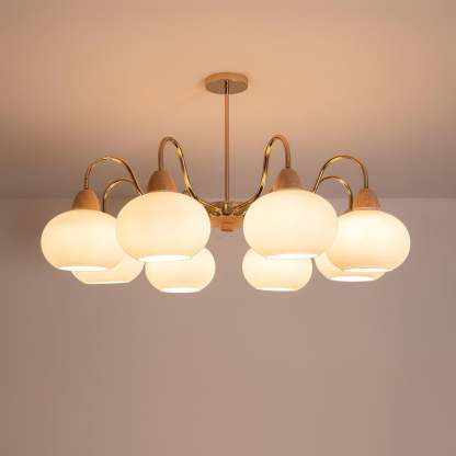 Glass Persimmon Chandelier with 3/5/6/8 heads-Sylvia Space