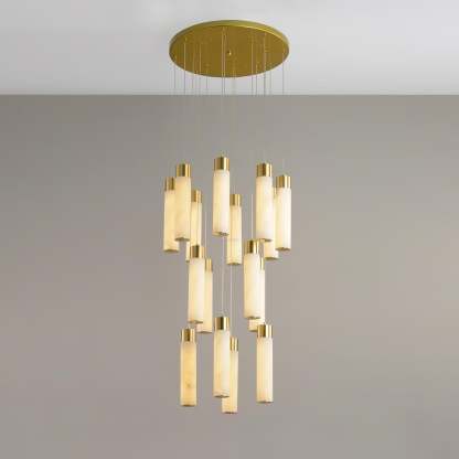 Celestial Alabaster Cascade Chandelier with 5/7/9/12/16/18/24/32 heads-Sylvia Space