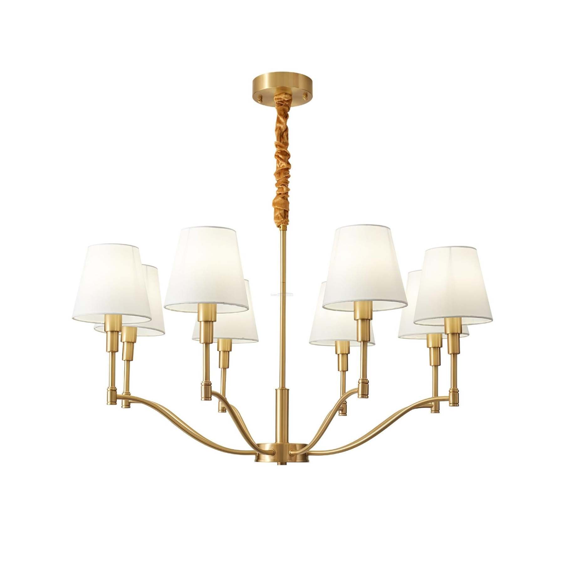 Meridian Mid Century Brass Chandelier with 3/5/8 heads-Sylvia Space