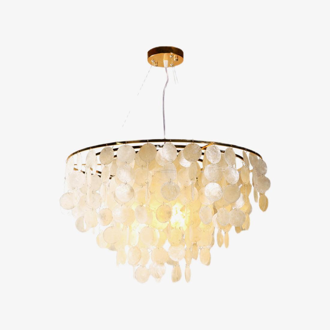 Shell Wind Chime Chandelier ∅ 19.7″-Sylvia Space