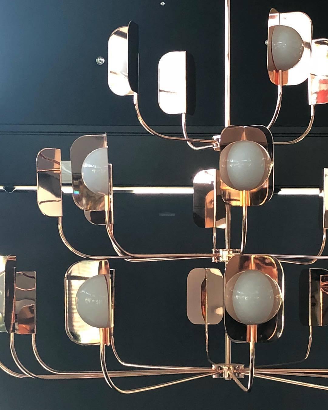 LEAF Chandelier with 4/12/24 heads-Sylvia Space