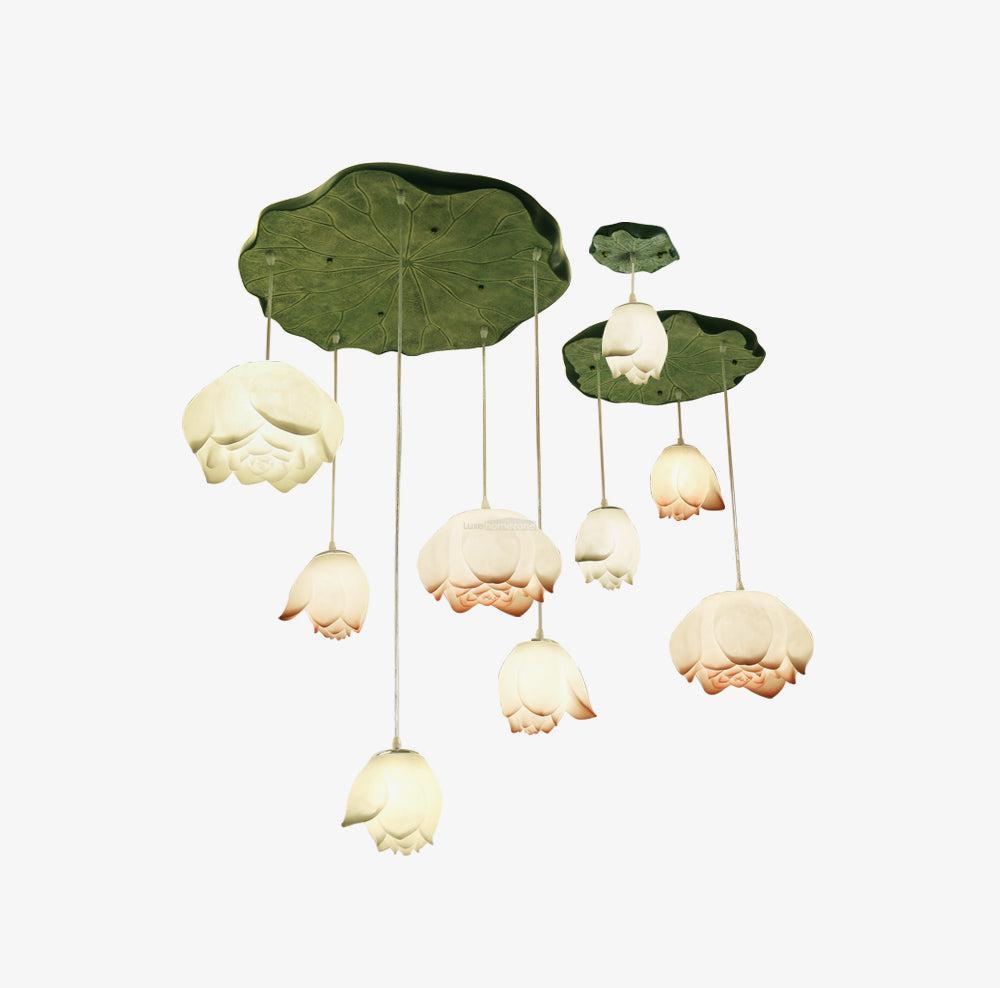 Lotus Chandelier 6.6''/11.8''/18.5''/22''-Sylvia Space