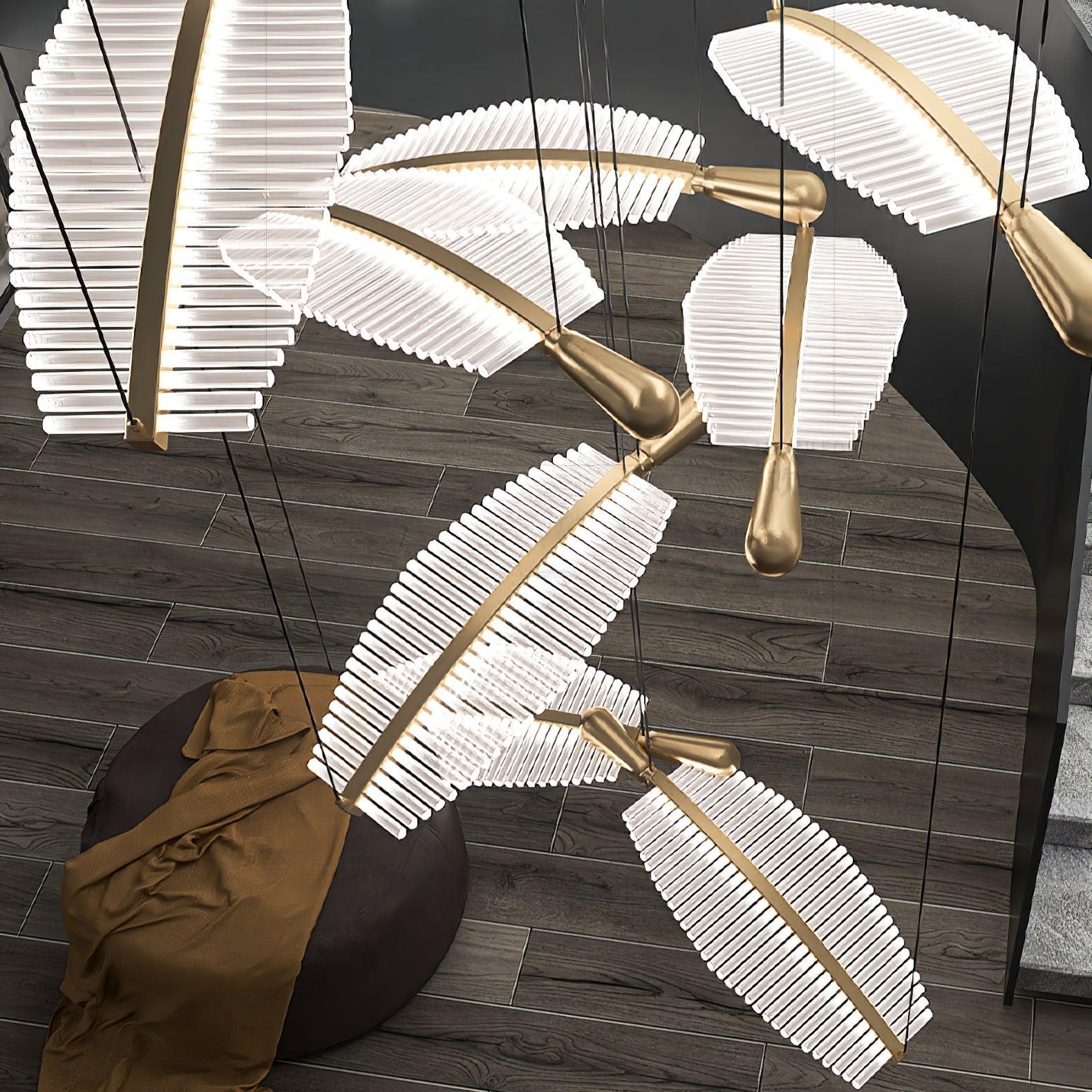 Leaf LED Chandelier ∅ 15.7″-Sylvia Space