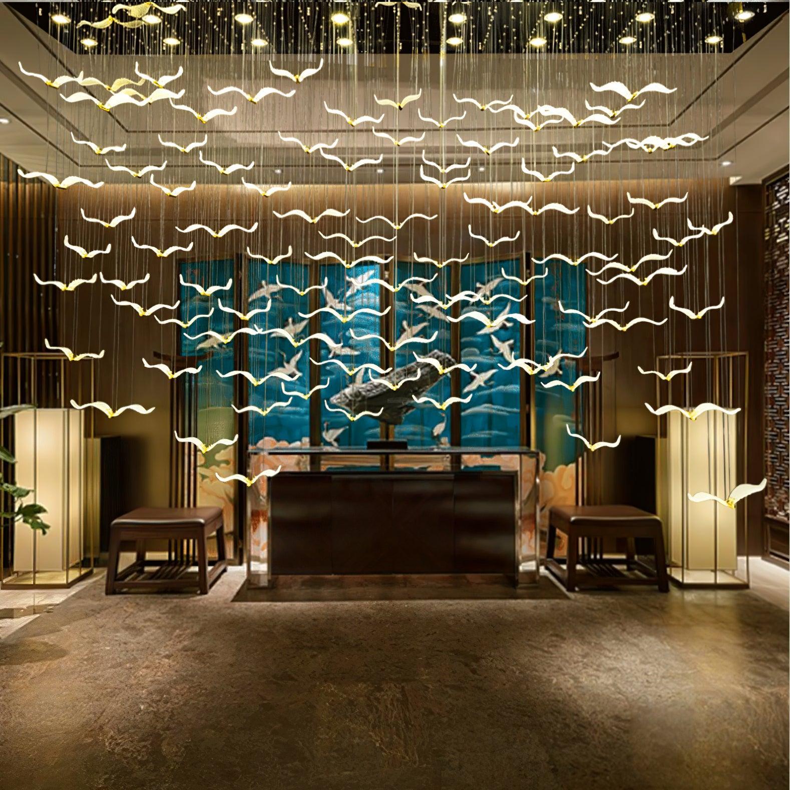 Large Seagull Chandelier with 1/3/5/7/9/11/12/18 heads-Sylvia Space