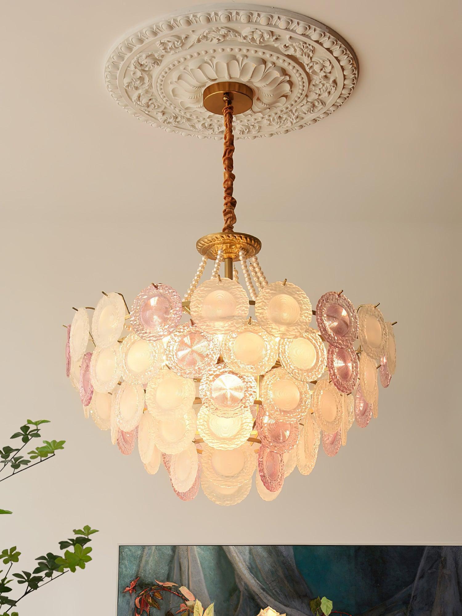 Rainbow Chandelier with Round/Long canopy-Sylvia Space