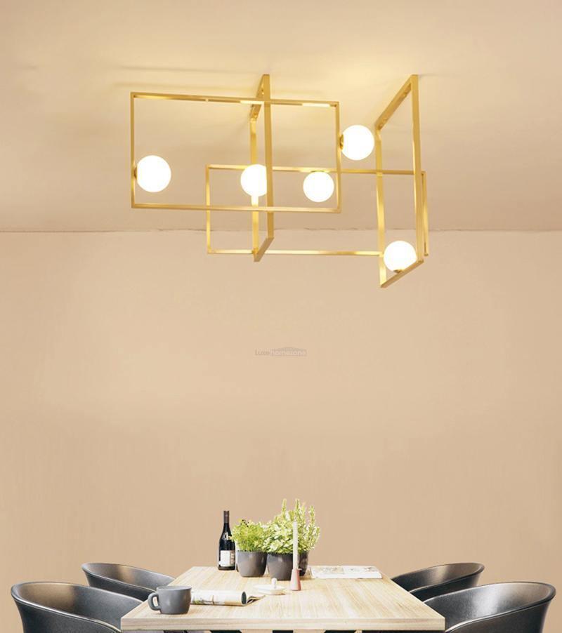 Mondrian Glass Ceiling Light L 47.2″-Sylvia Space