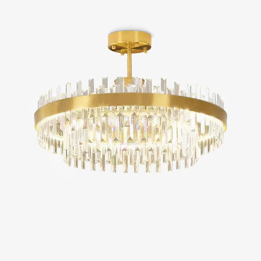 Drum Glass Chandelier  ∅ 23.6″~39.4''-Sylvia Space