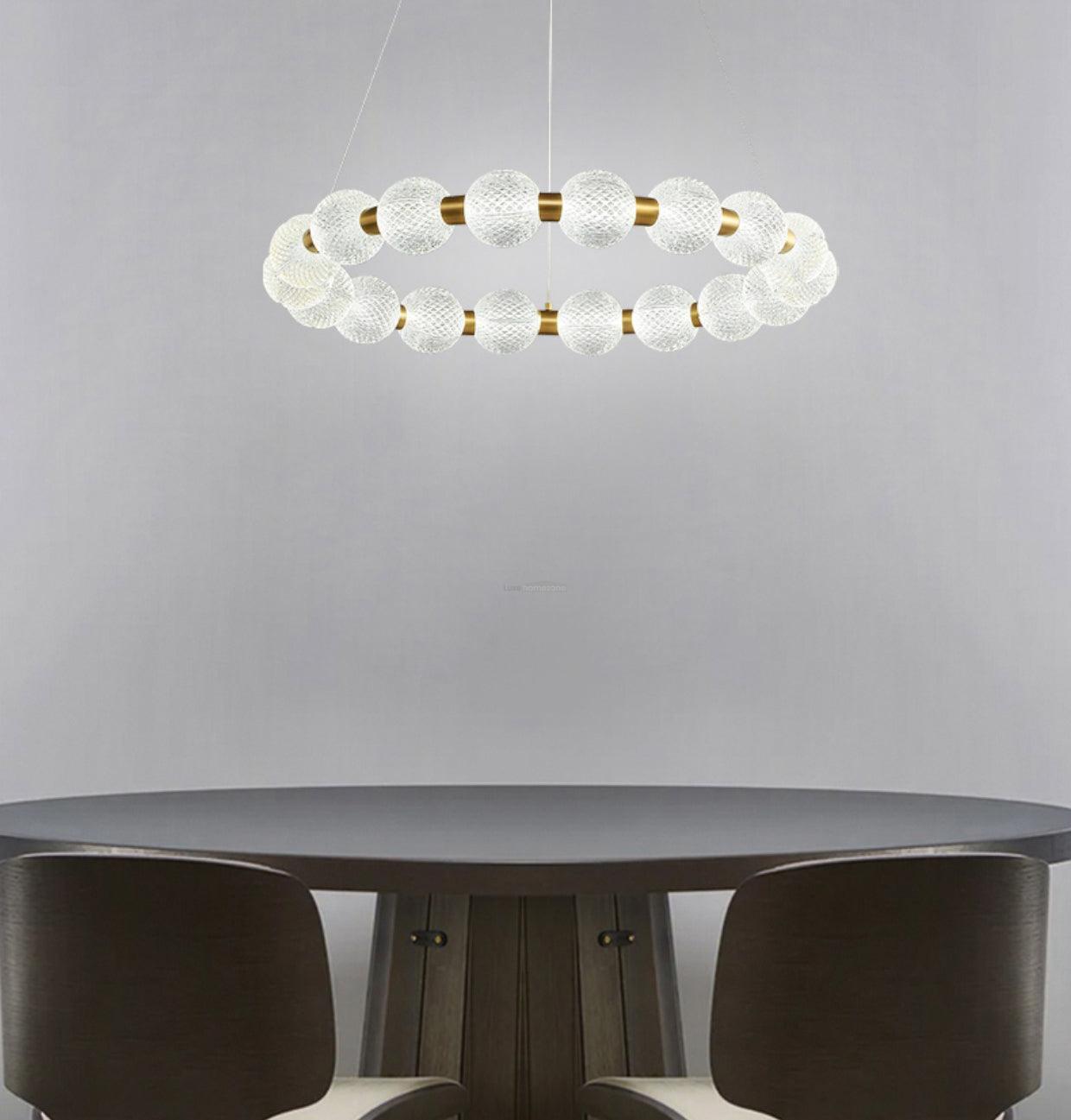 Pearl Ring Chandelier-Sylvia Space