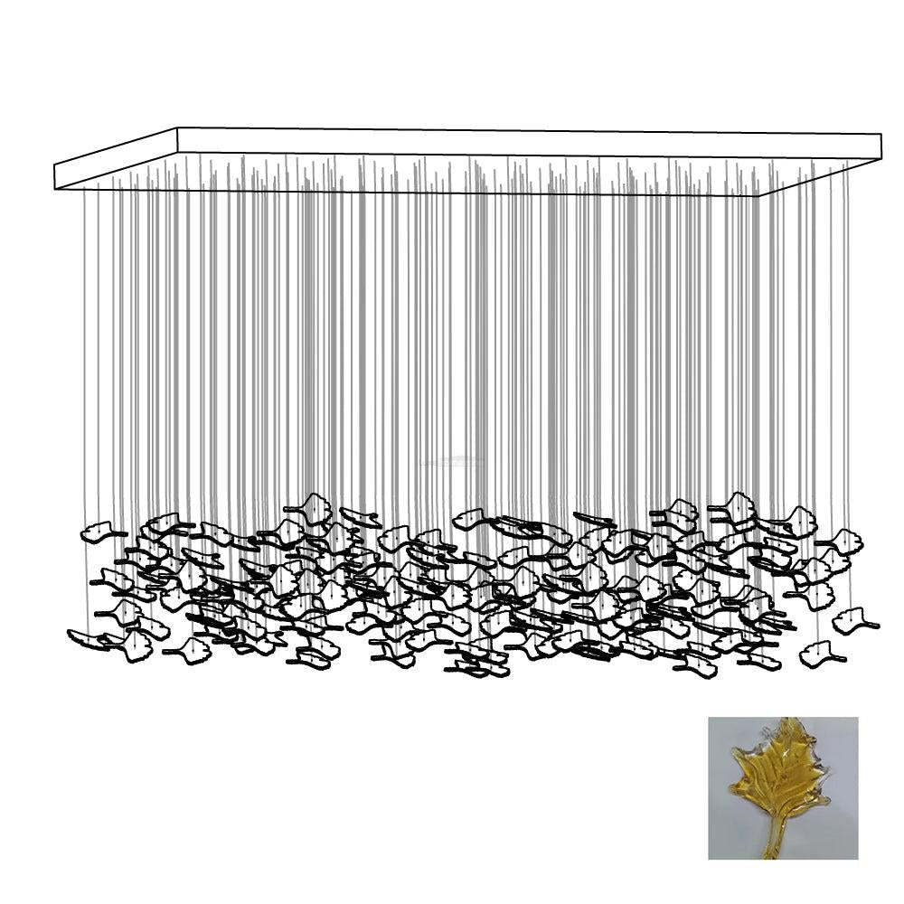 Multicolor Maple Leaf Chandelier-Sylvia Space