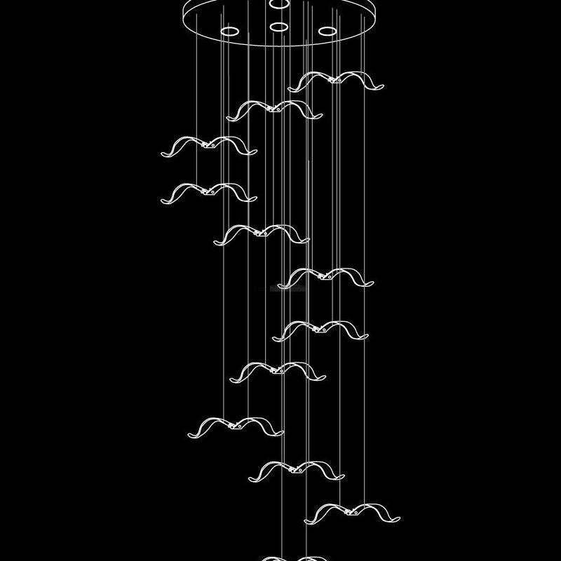 Large Seagull Chandelier with 1/3/5/7/9/11/12/18 heads-Sylvia Space