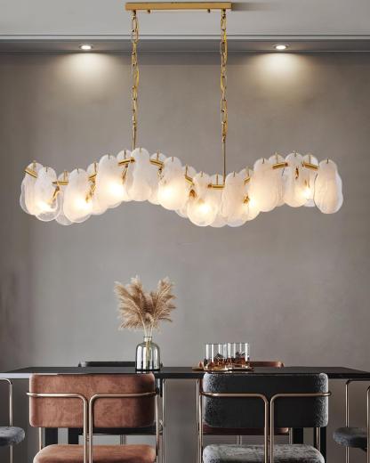 Mahina Cloud Round/Linear Chandelier-Sylvia Space