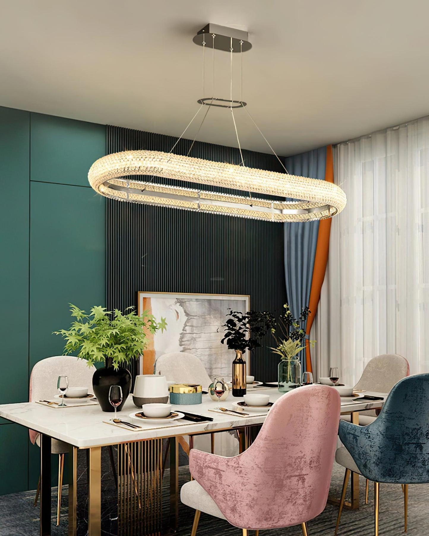 Asscher Ring Chandelier ∅ 17.7″-Sylvia Space