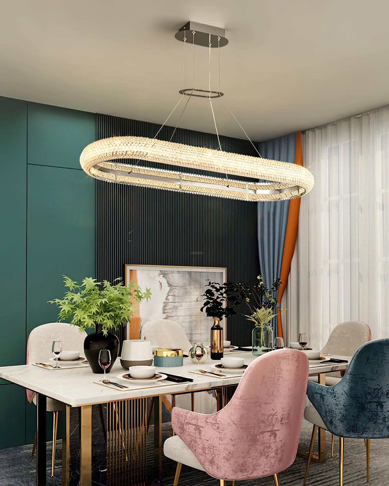Asscher Ring Chandelier ∅ 17.7″-Sylvia Space