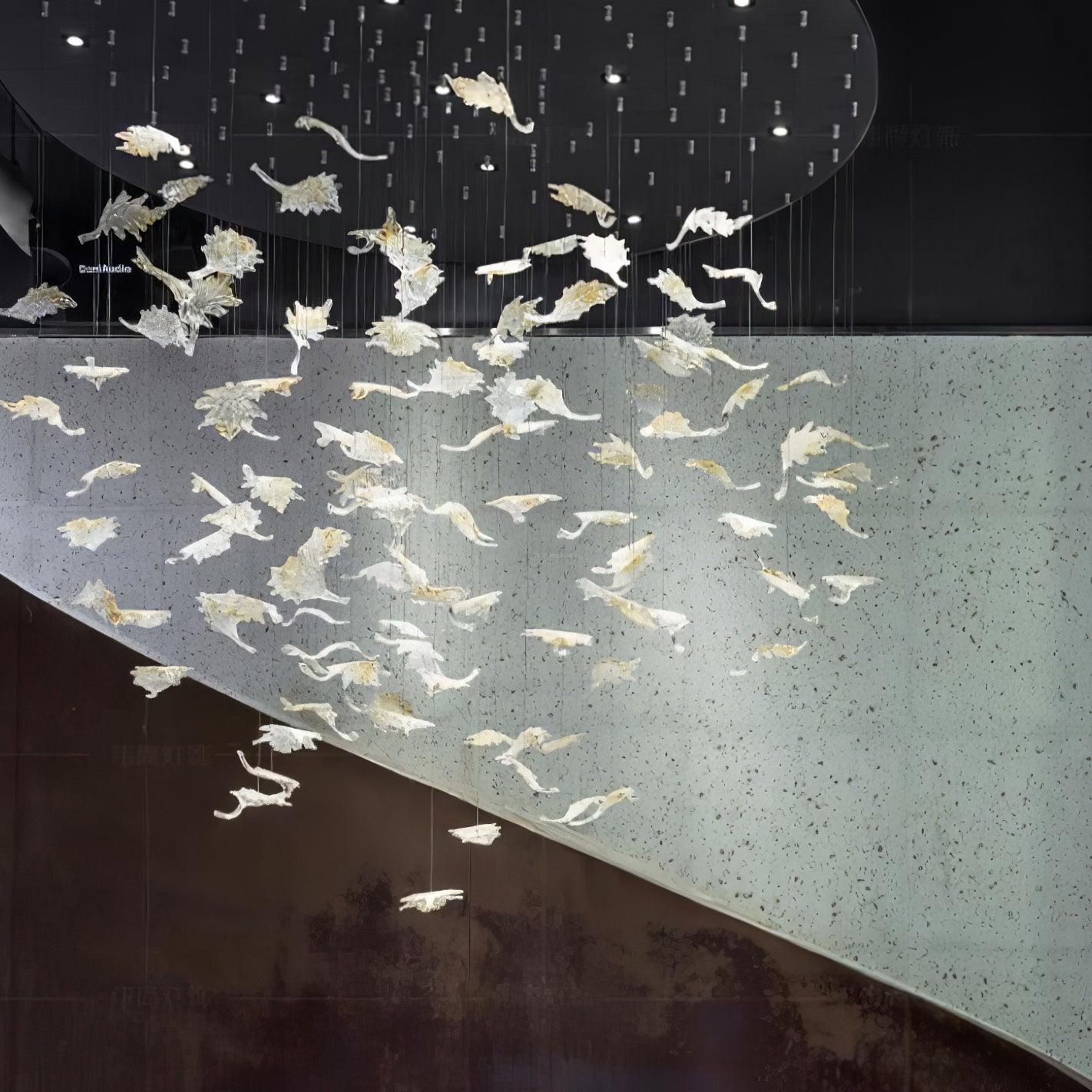 Multicolor Maple Leaf Chandelier-Sylvia Space