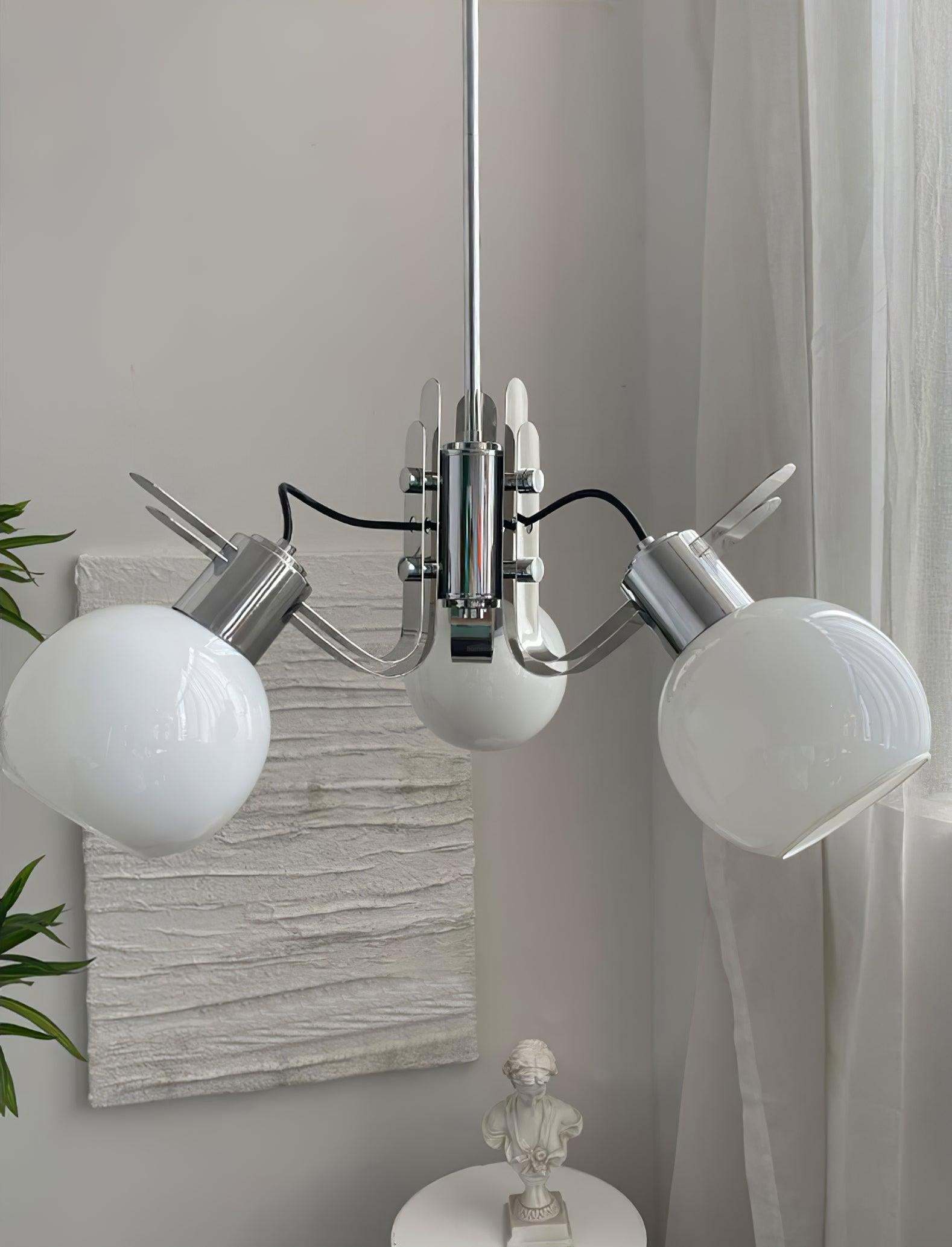Geometrical Chrome Chandelier-Sylvia Space