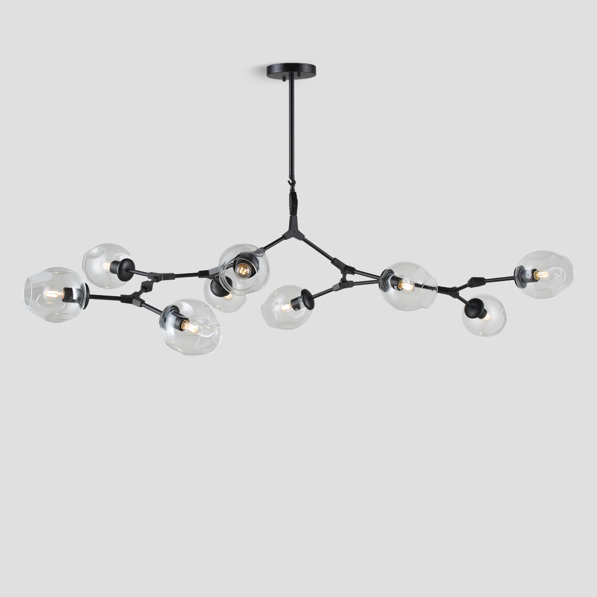 Metal Horizontal Globe Bubble Chandelier.-Sylvia Space