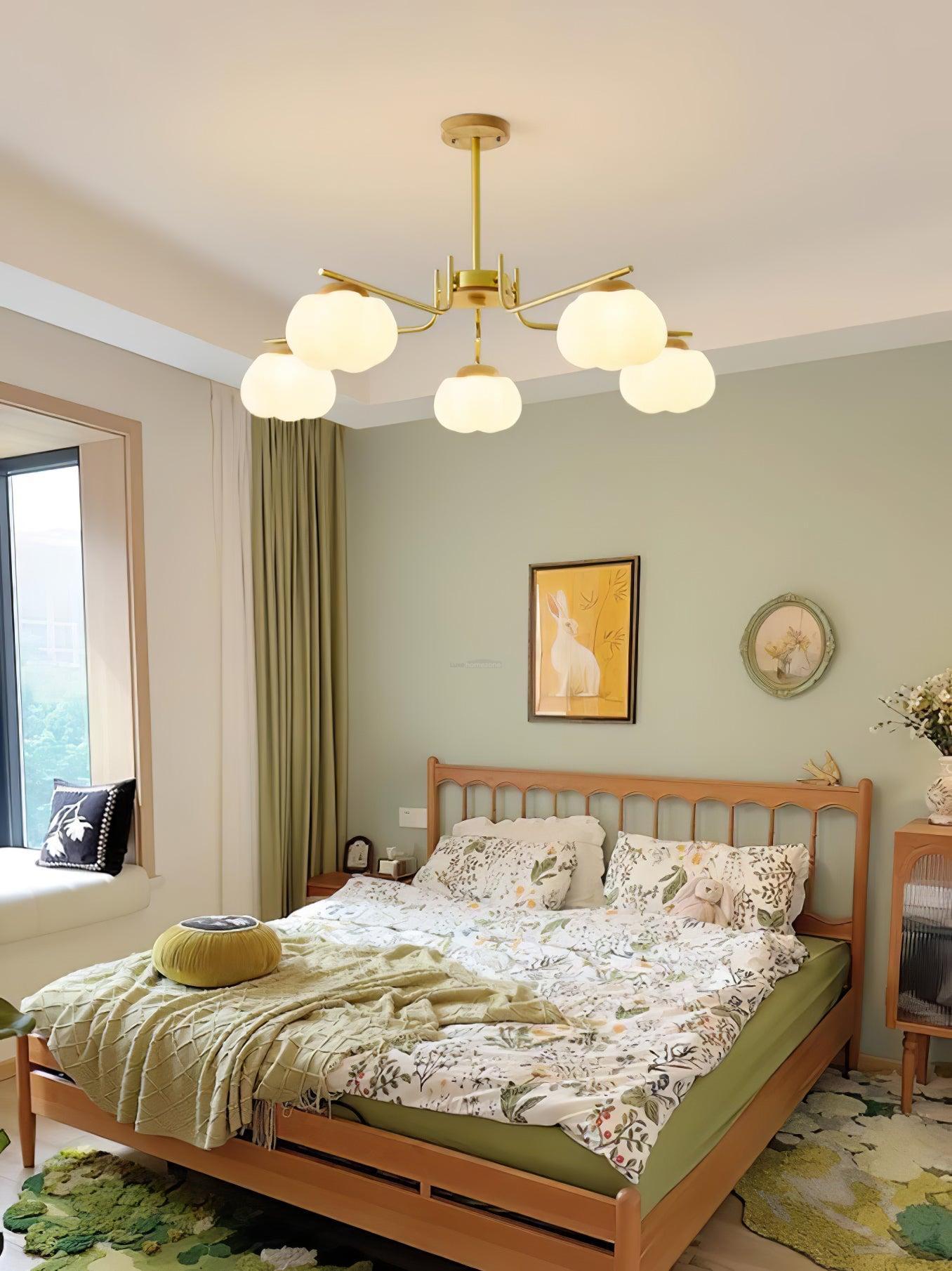 Plastic Cotton Balls Chandelier with 5/8 heads-Sylvia Space