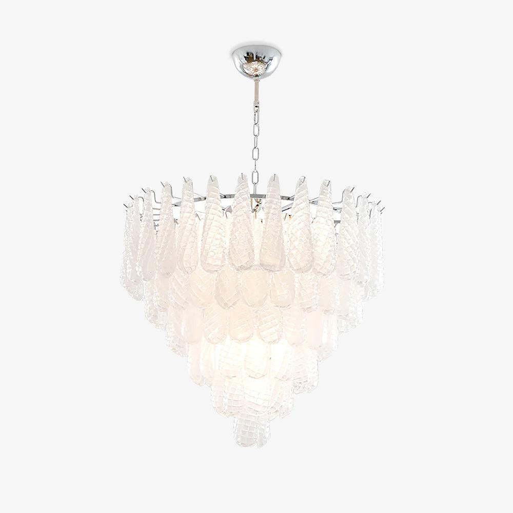 Grid Glass Style Waterfall Chandelier-Sylvia Space