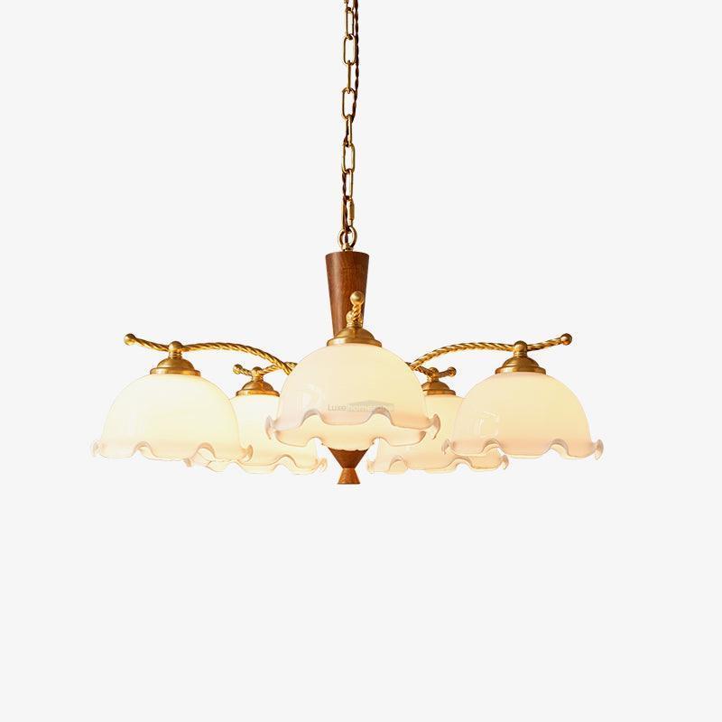 Milky Flower Chandelier ∅ 27.6″-Sylvia Space