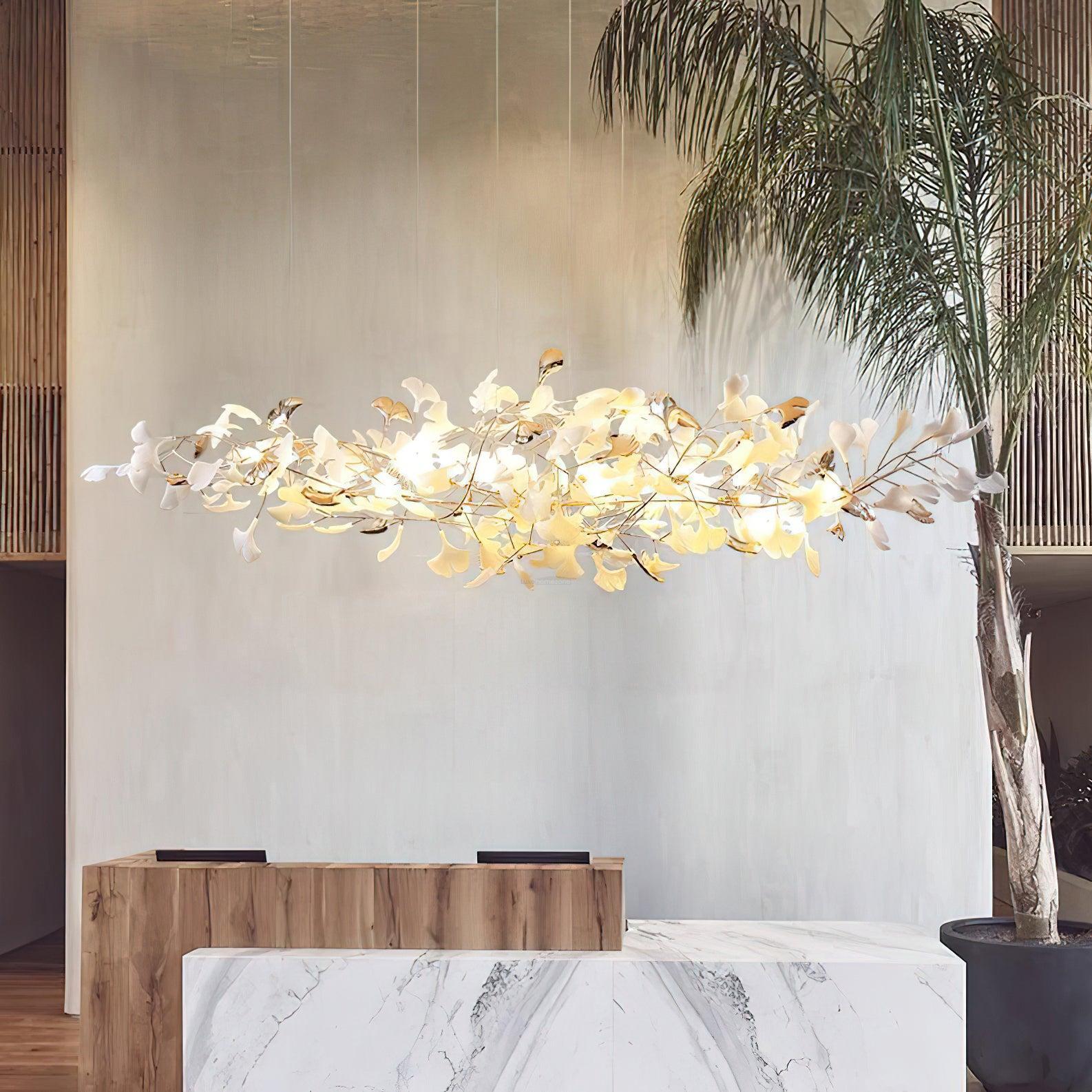 Ginkgo Cloud Chandelier with 2 models-Sylvia Space