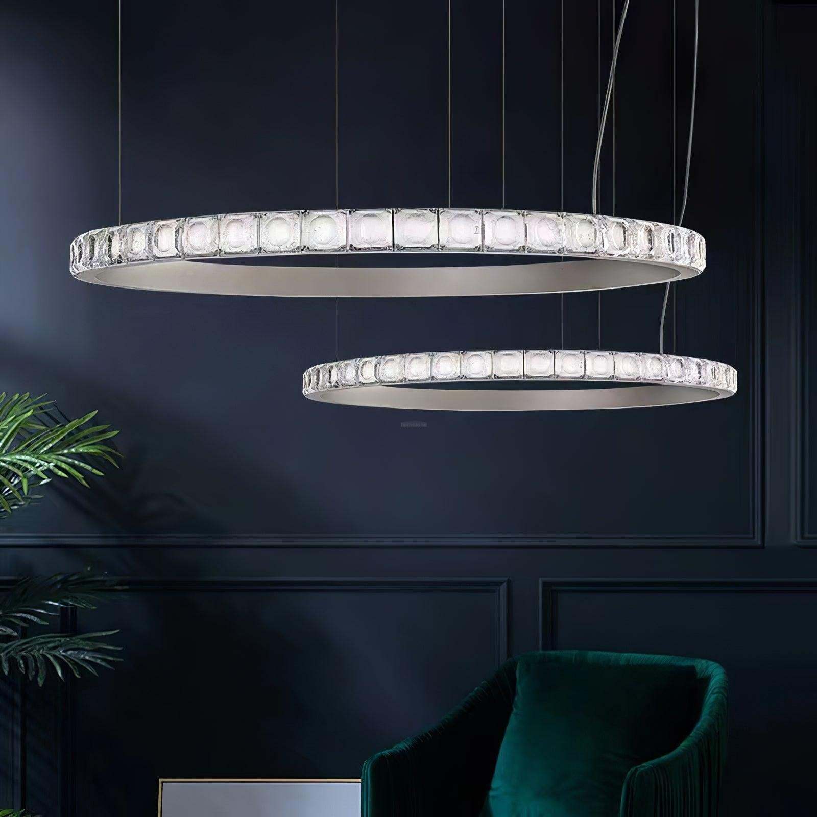 Aura Ring Chandelier ∅ 15.7″-Sylvia Space