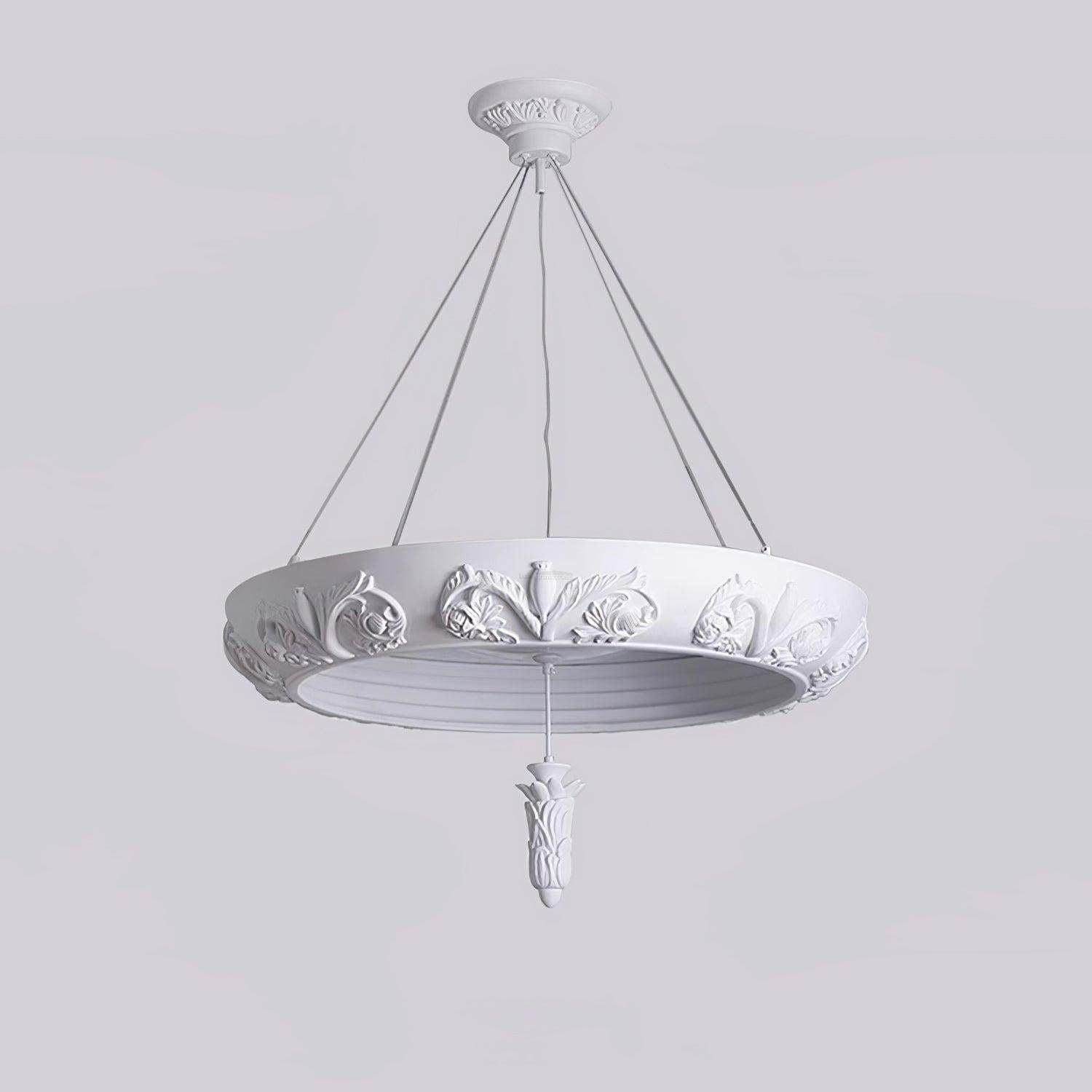 Artistic Carved Plaster Chandelier ∅ 23.6″~∅ 31.5″-Sylvia Space