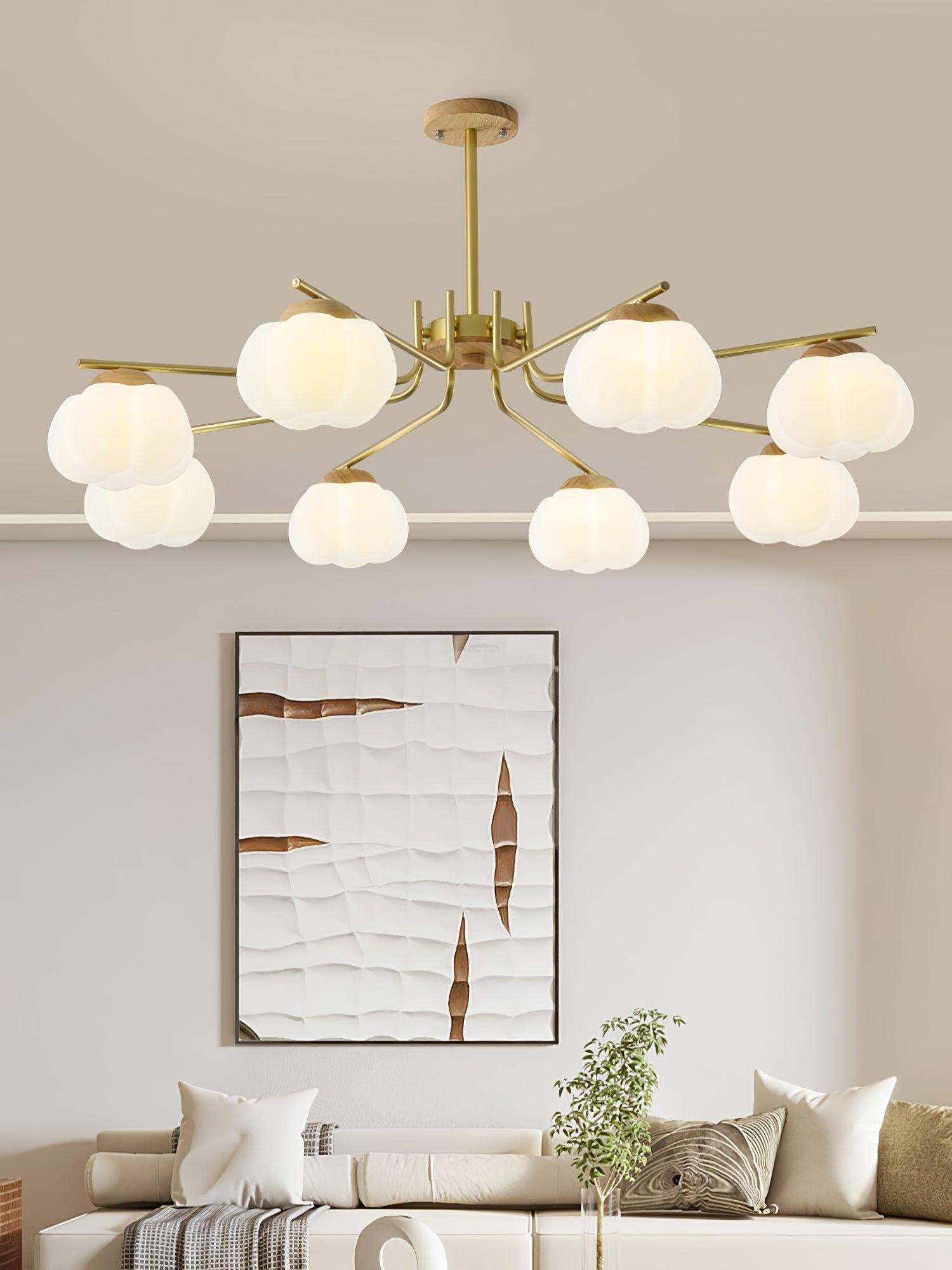 Plastic Cotton Balls Chandelier with 5/8 heads-Sylvia Space