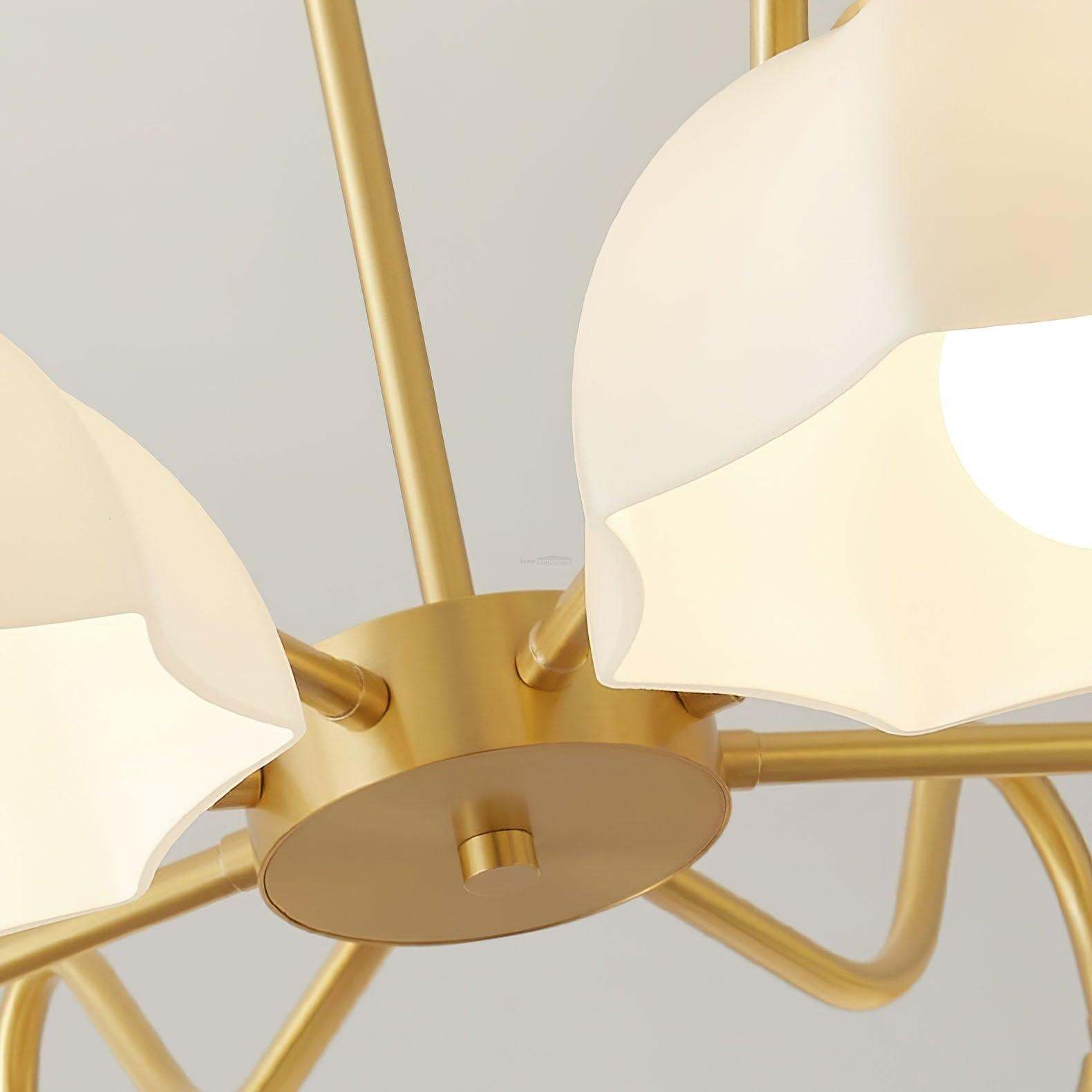 Octagonal Glass Bowl Chandelier with 3/5/8 heads-Sylvia Space