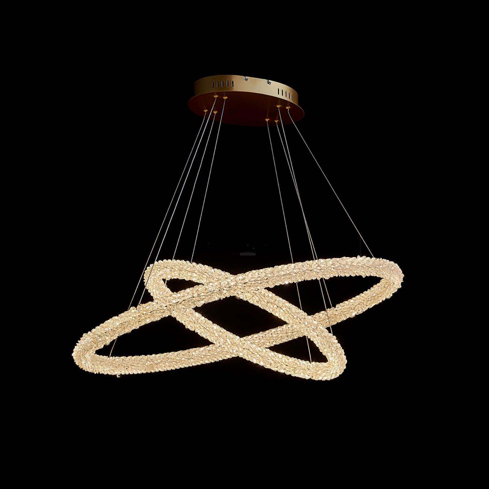 Crystal Ring Chandeliers-Sylvia Space