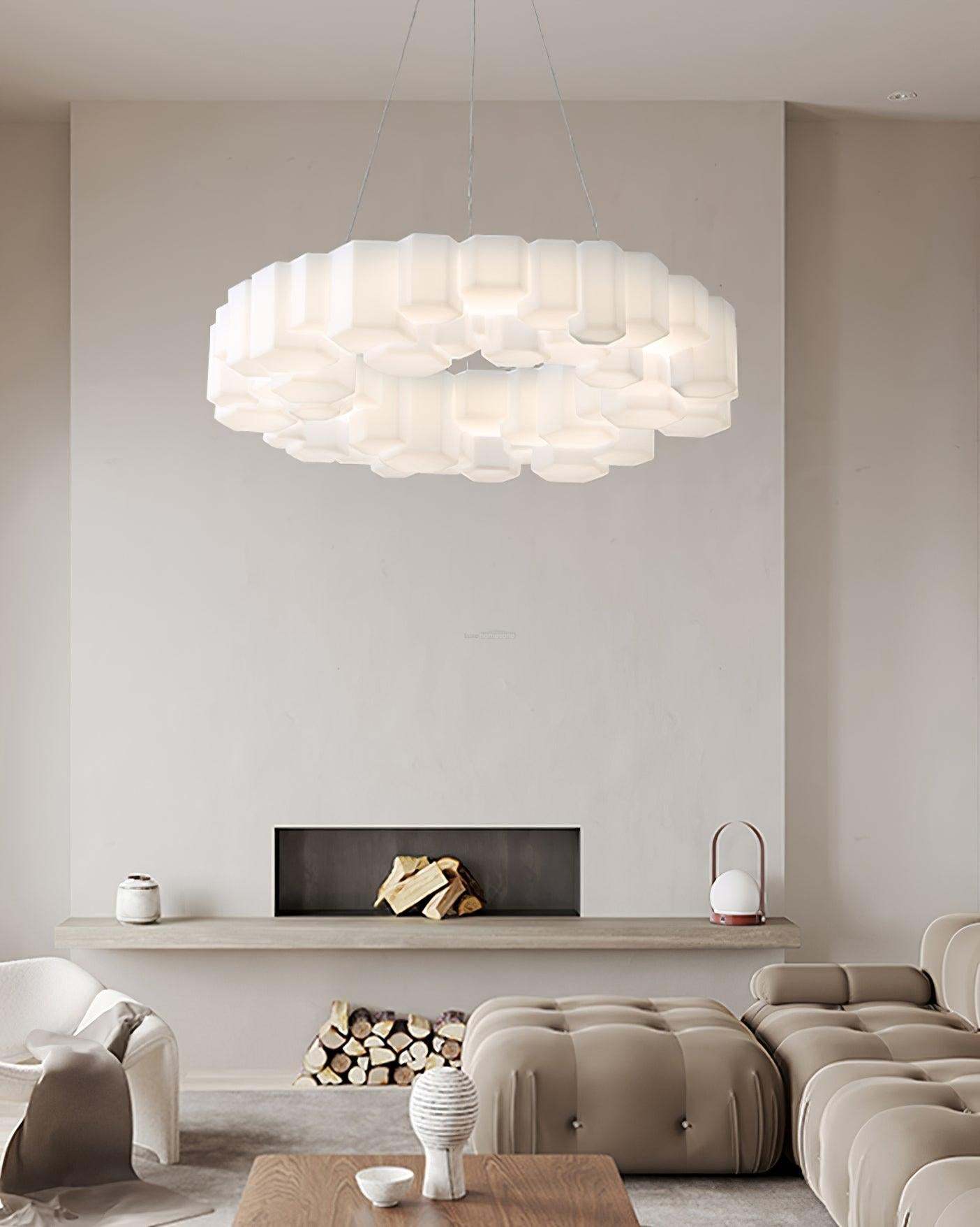 Honeycomb Chandelier ∅ 26.7″-Sylvia Space