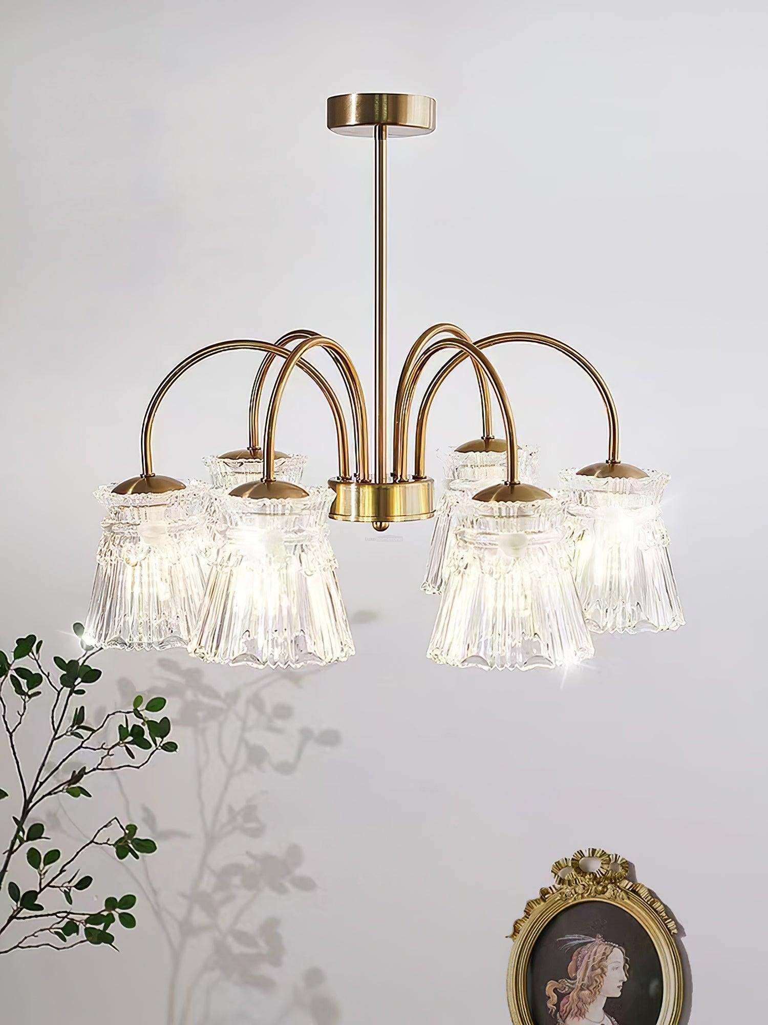 Ice Cream Crystal Chandeliers with 3/5/6/8 heads-Sylvia Space