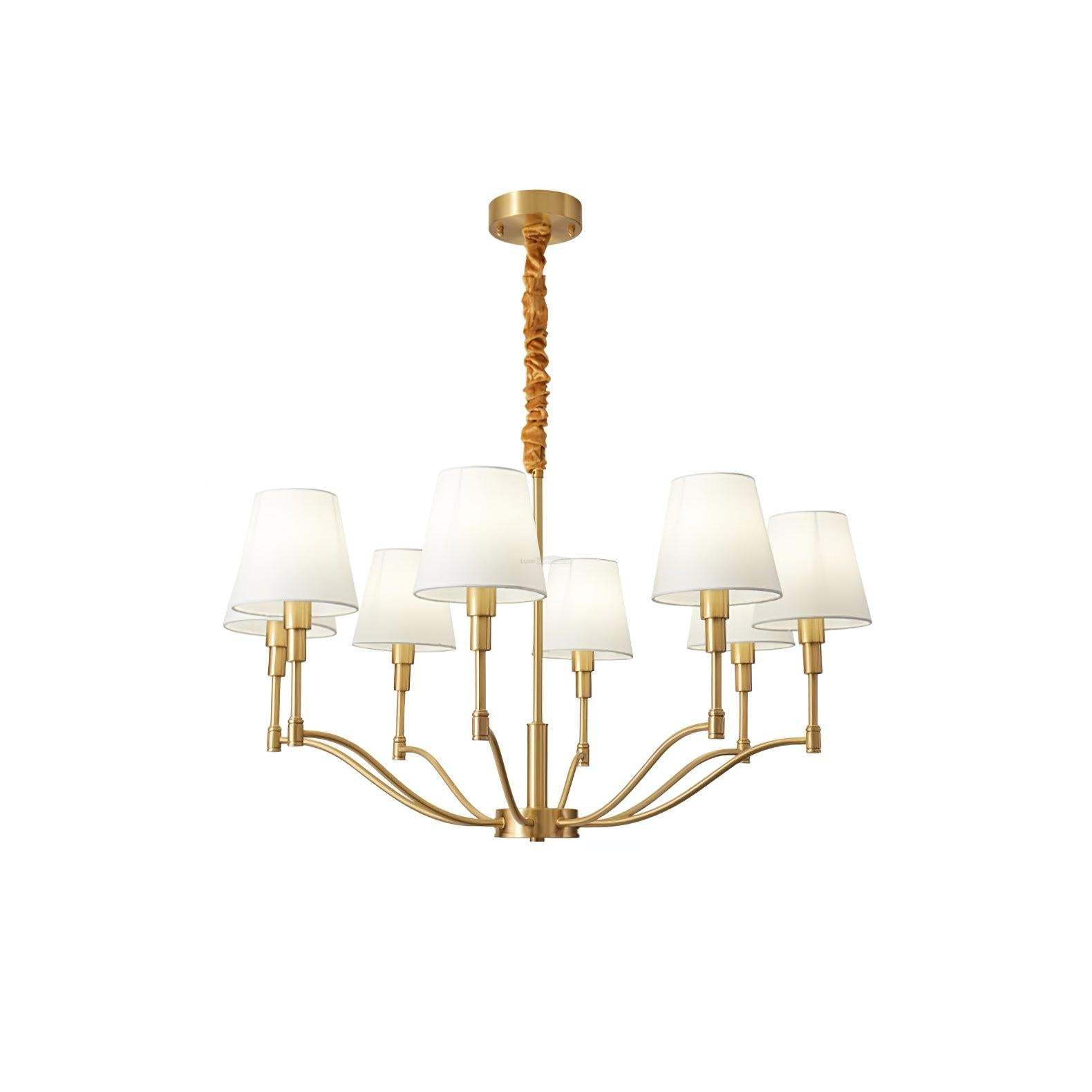 Meridian Mid Century Brass Chandelier with 3/5/8 heads-Sylvia Space