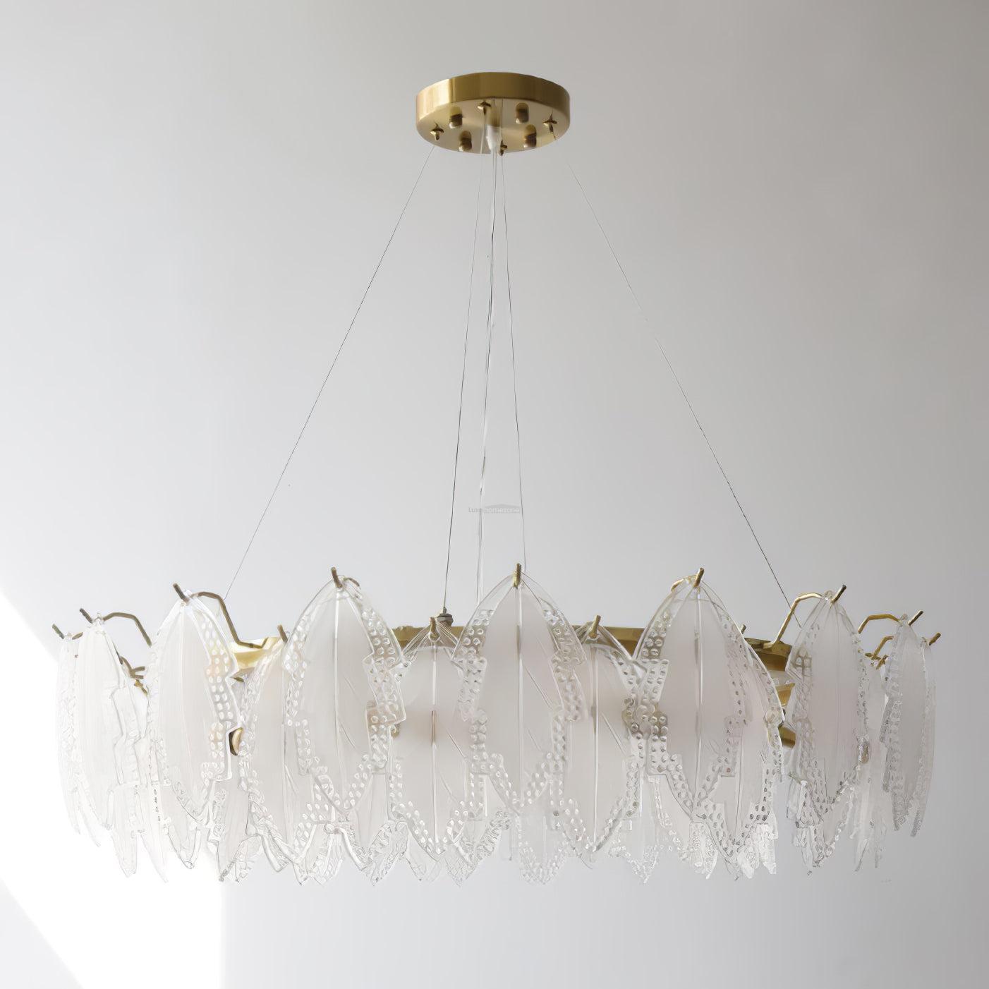 Maple Leaf Type Glass Chandelier-Sylvia Space